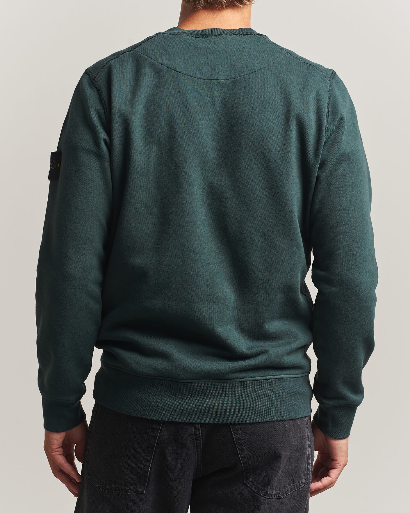 Hombres | Jerséis y prendas de punto | Stone Island | Garment Dyed Fleece Sweatshirt Dark Green