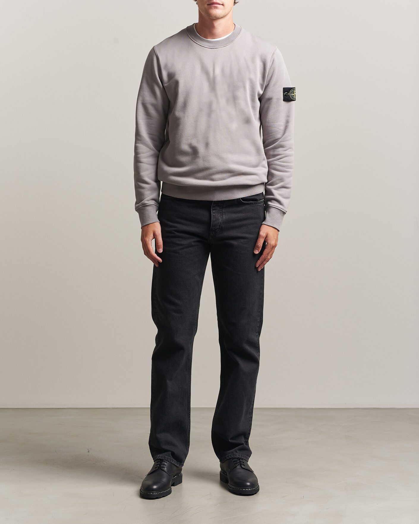 Hombres | Jerséis y prendas de punto | Stone Island | Garment Dyed Fleece Sweatshirt Grey