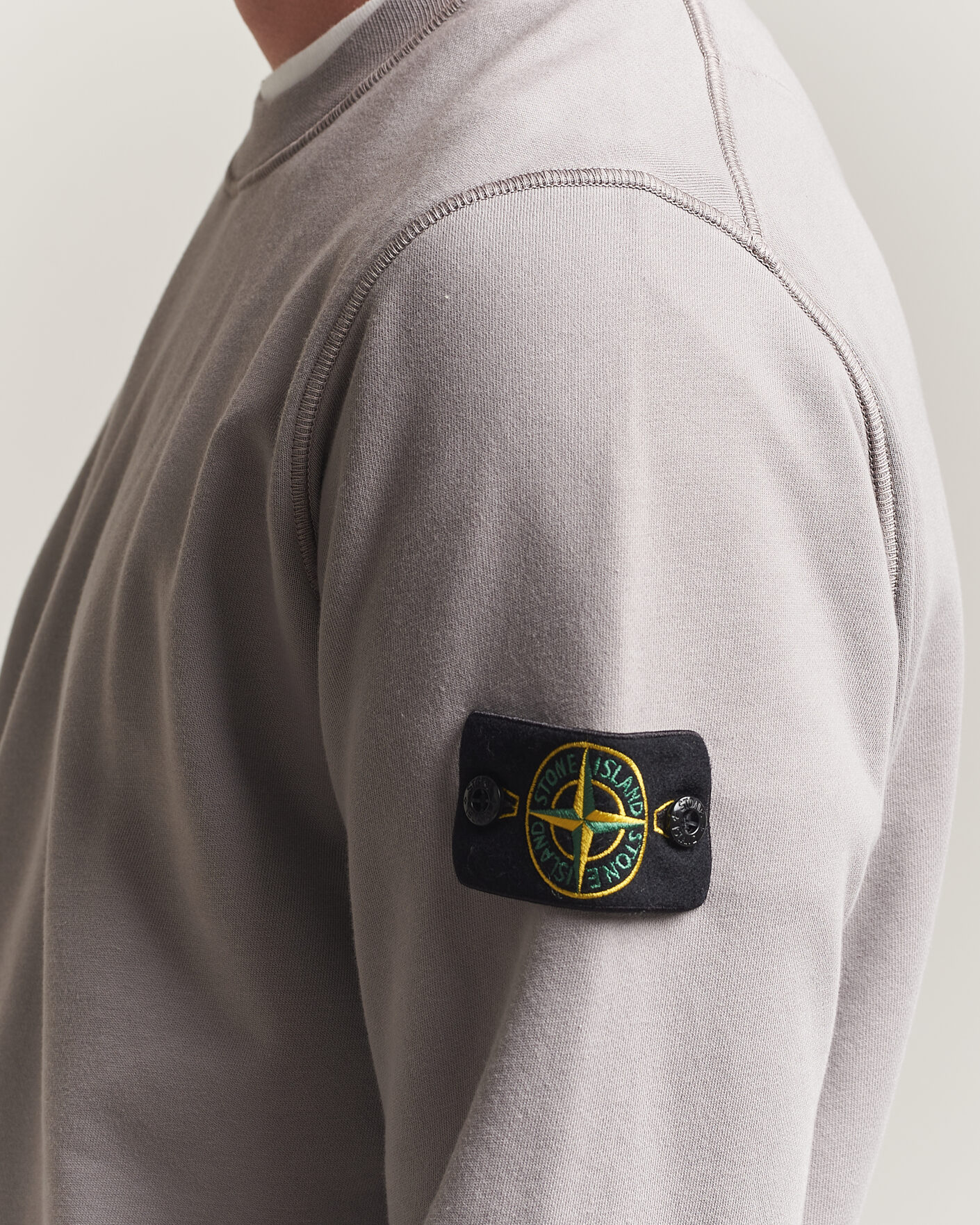 Hombres | Jerséis y prendas de punto | Stone Island | Garment Dyed Fleece Sweatshirt Grey