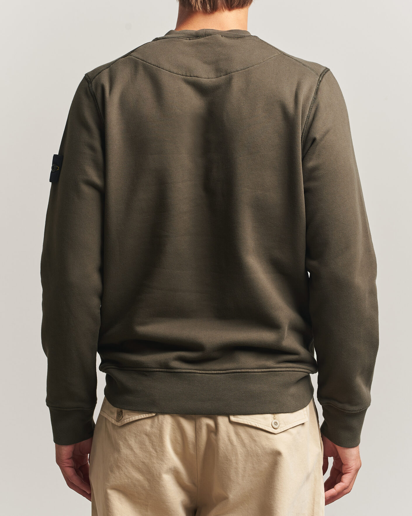 Hombres | Jerséis y prendas de punto | Stone Island | Garment Dyed Fleece Sweatshirt Coal Grey