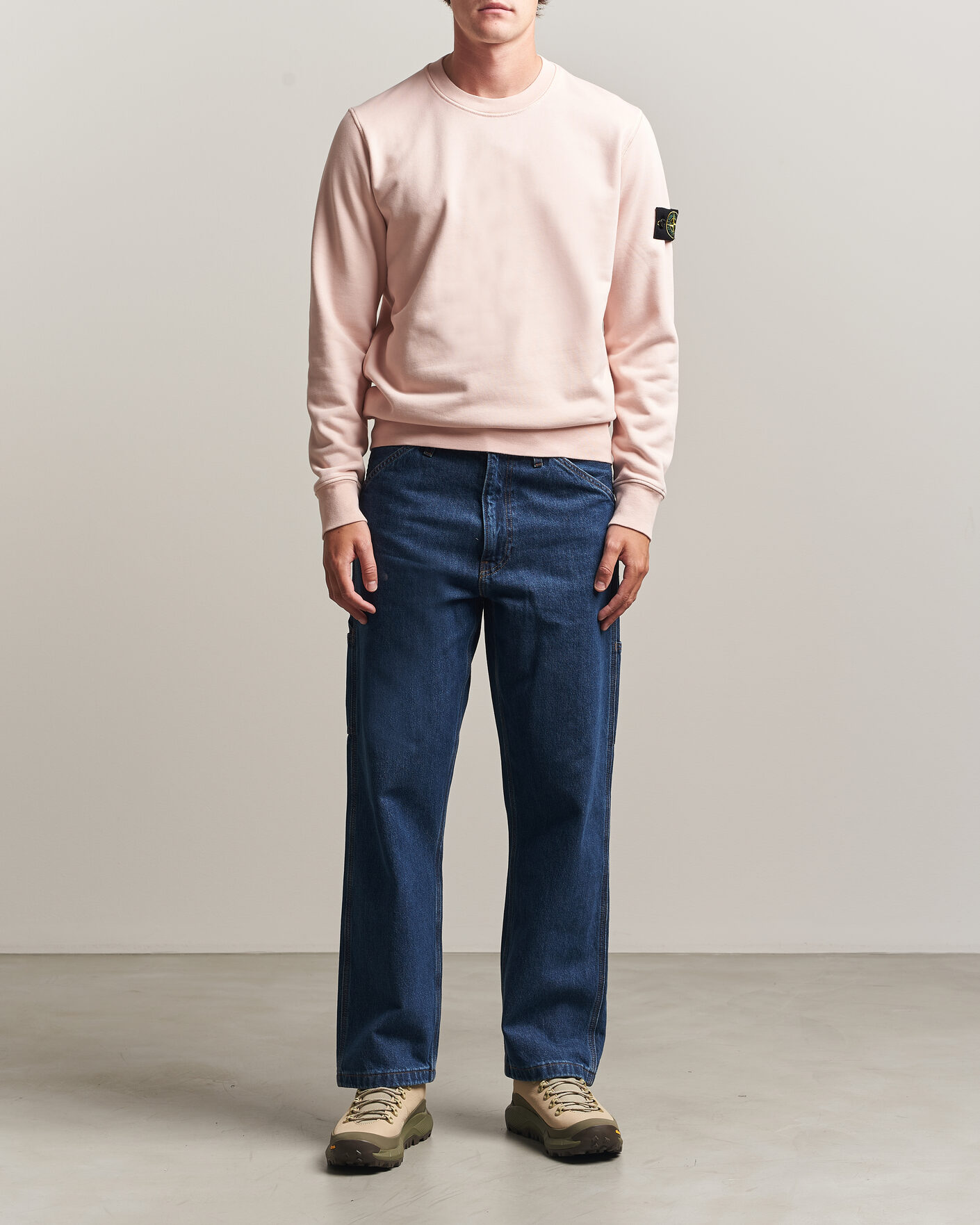 Hombres | Jerséis y prendas de punto | Stone Island | Garment Dyed Fleece Sweatshirt Antique Rose