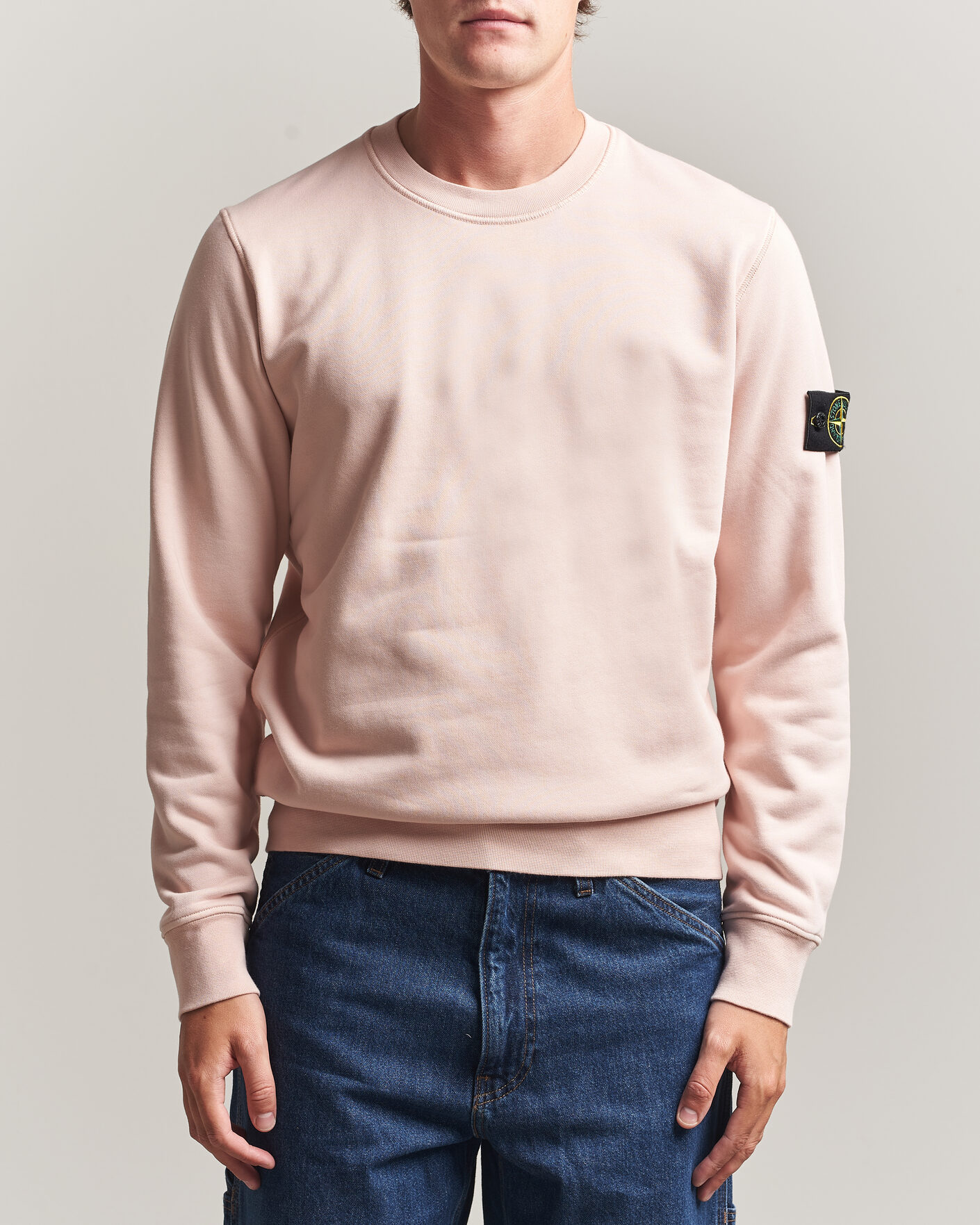 Hombres | Jerséis y prendas de punto | Stone Island | Garment Dyed Fleece Sweatshirt Antique Rose
