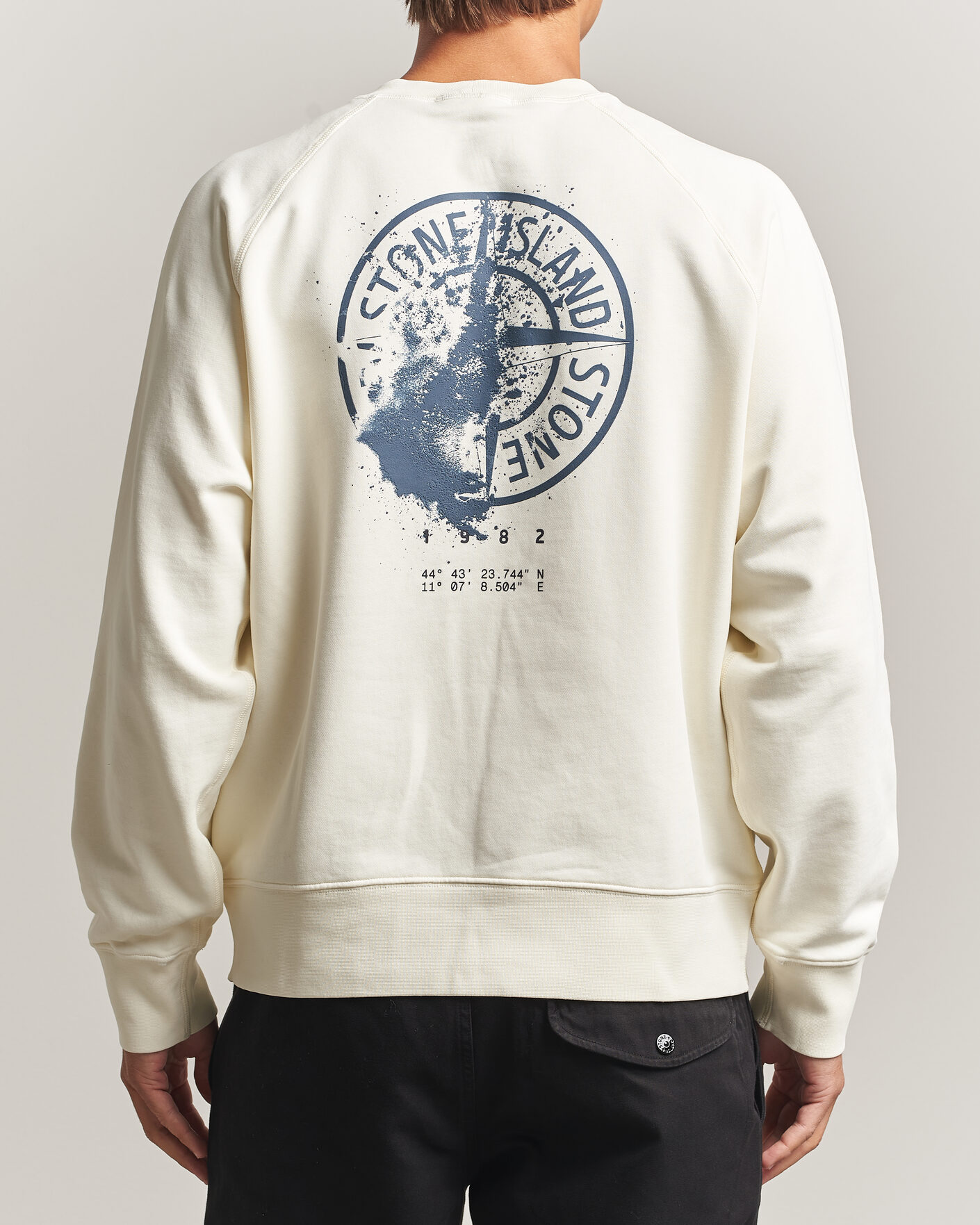 Hombres | Jerséis y prendas de punto | Stone Island | Garment Dyed Fleece Desert Print Sweatshirt Ivory