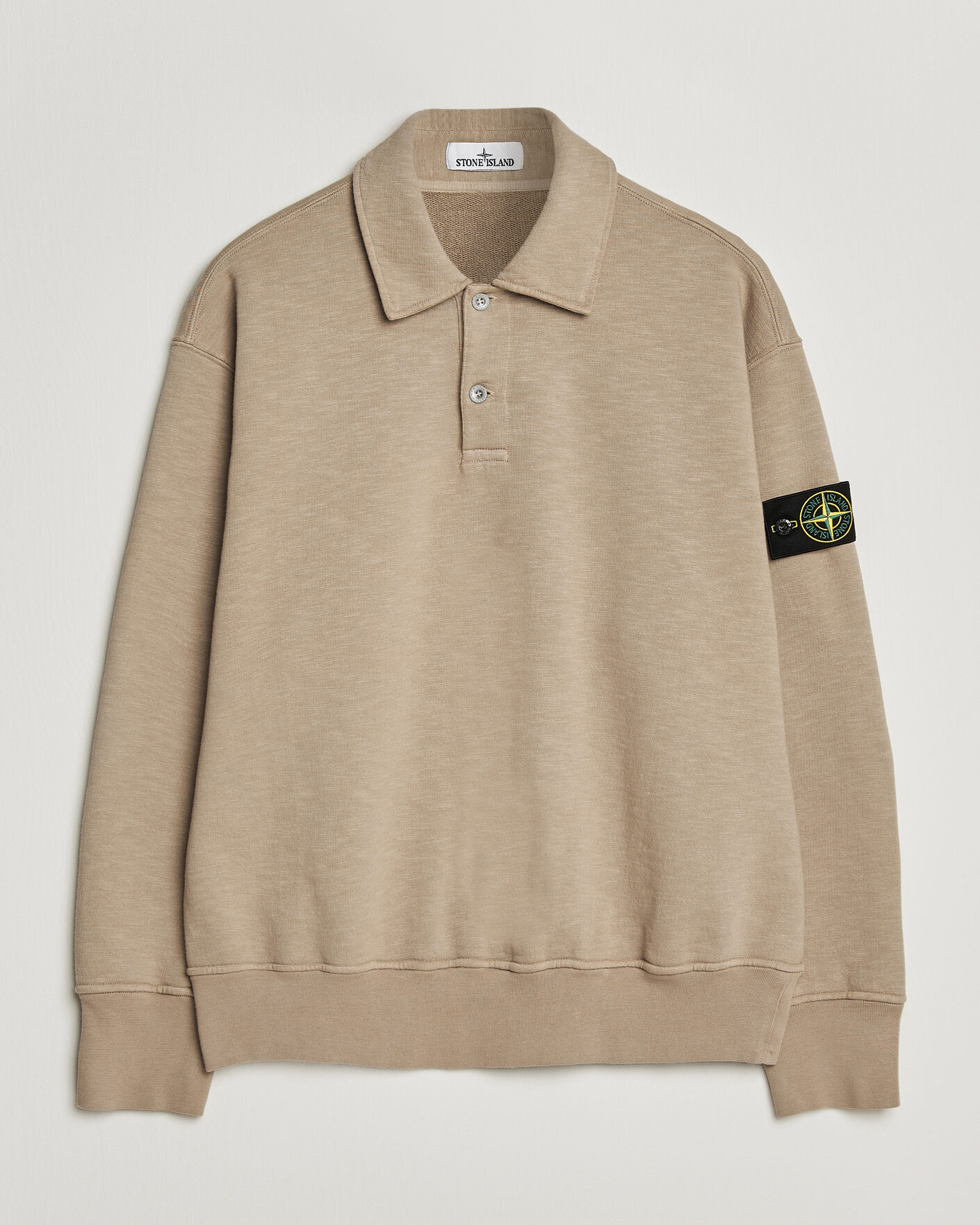 Hombres | Jerséis y prendas de punto | Stone Island | Tubular Cotton Fleece Polo Biscuit