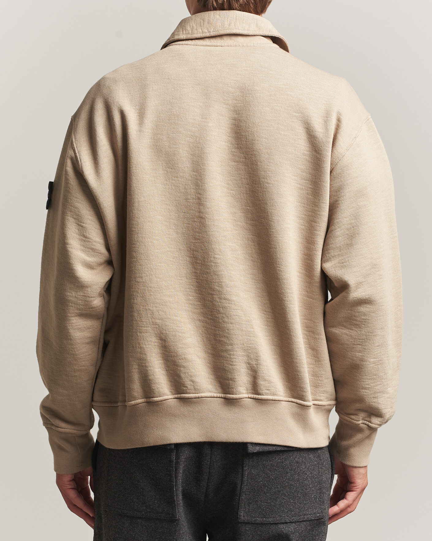 Hombres | Jerséis y prendas de punto | Stone Island | Tubular Cotton Fleece Polo Biscuit