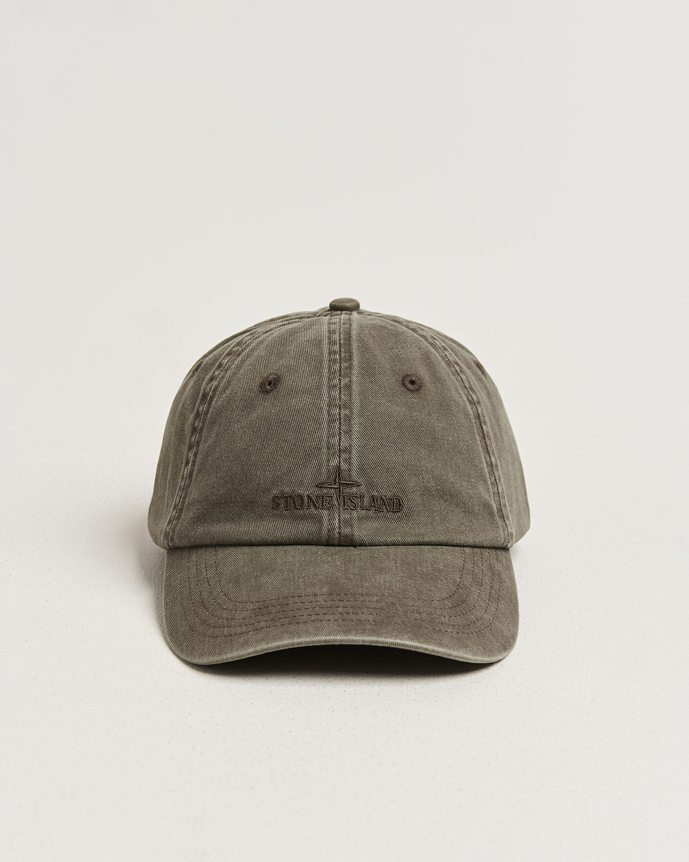 Hombres | Sombreros y gorras | Stone Island | Brushed Cotton Gabardine Cap Military Green