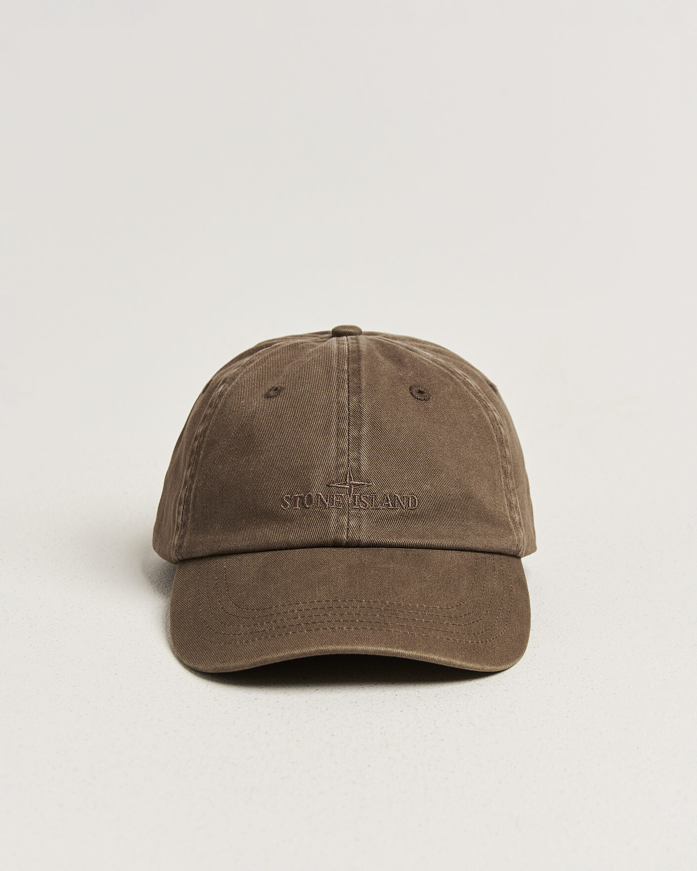 Hombres | Sombreros y gorras | Stone Island | Brushed Cotton Gabardine Cap Umber