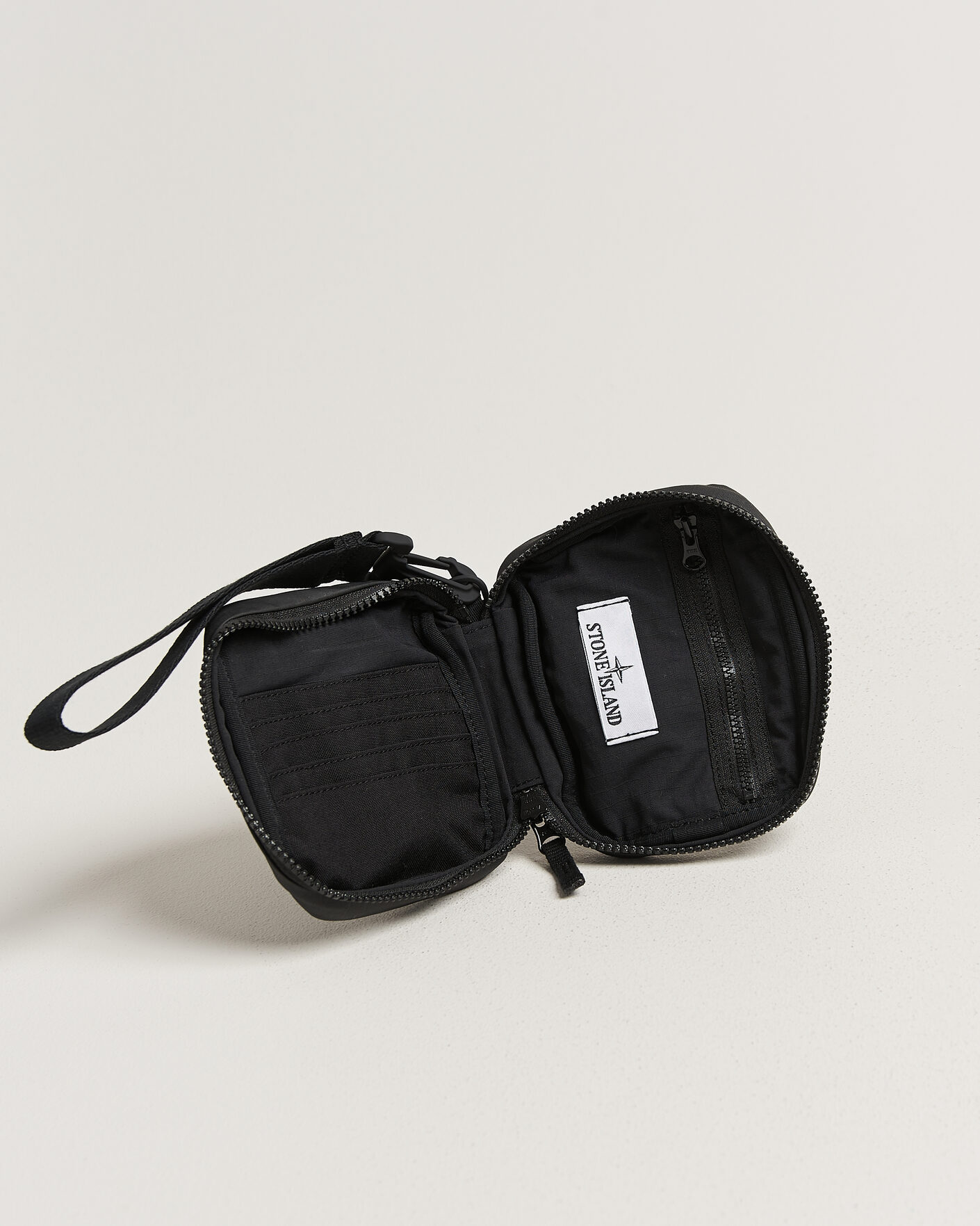 Hombres | Billeteras | Stone Island | Coated Cotton Ripstop Wallet Black