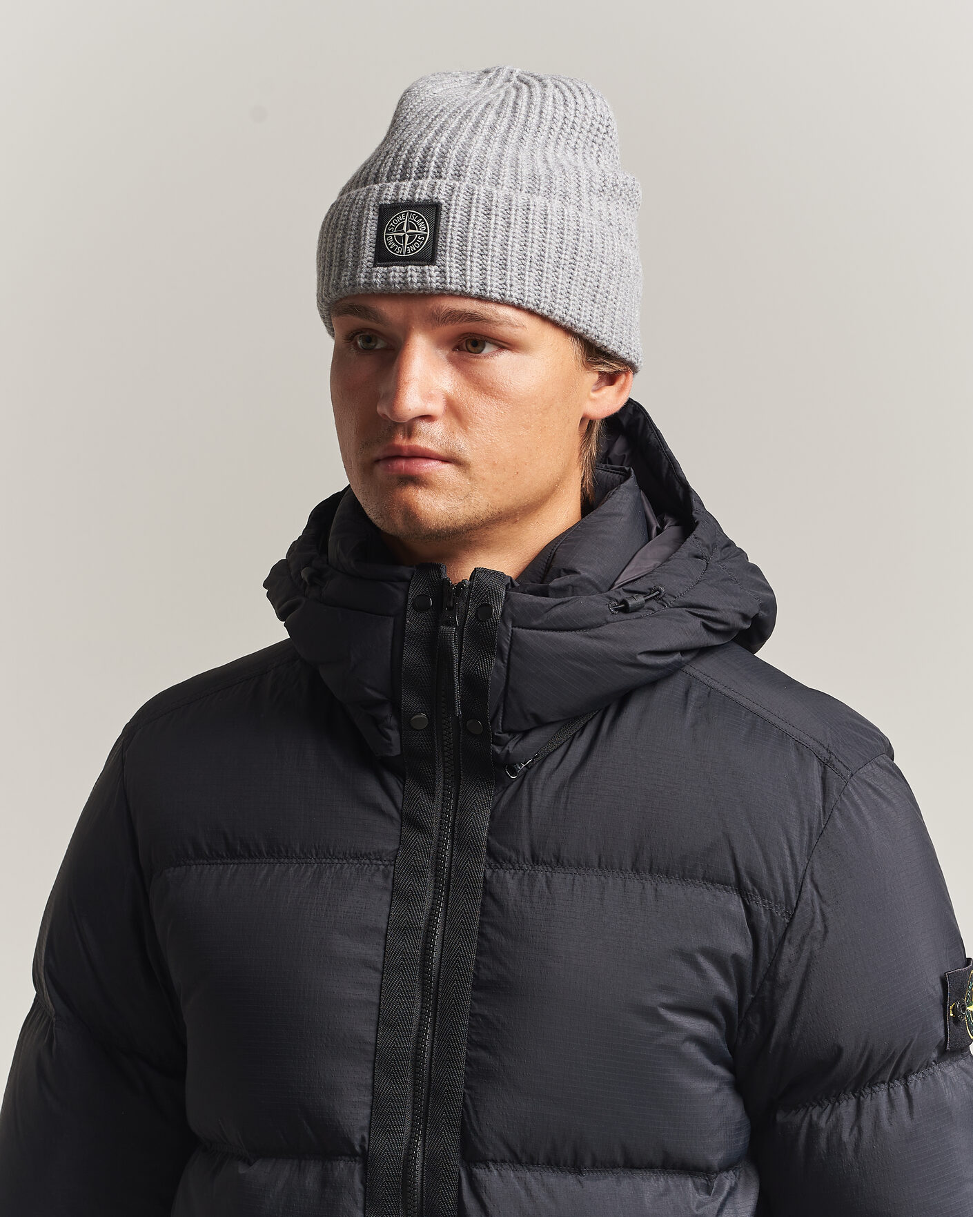 Hombres | Gorros | Stone Island | Geelong Wool Hat Grey Melange