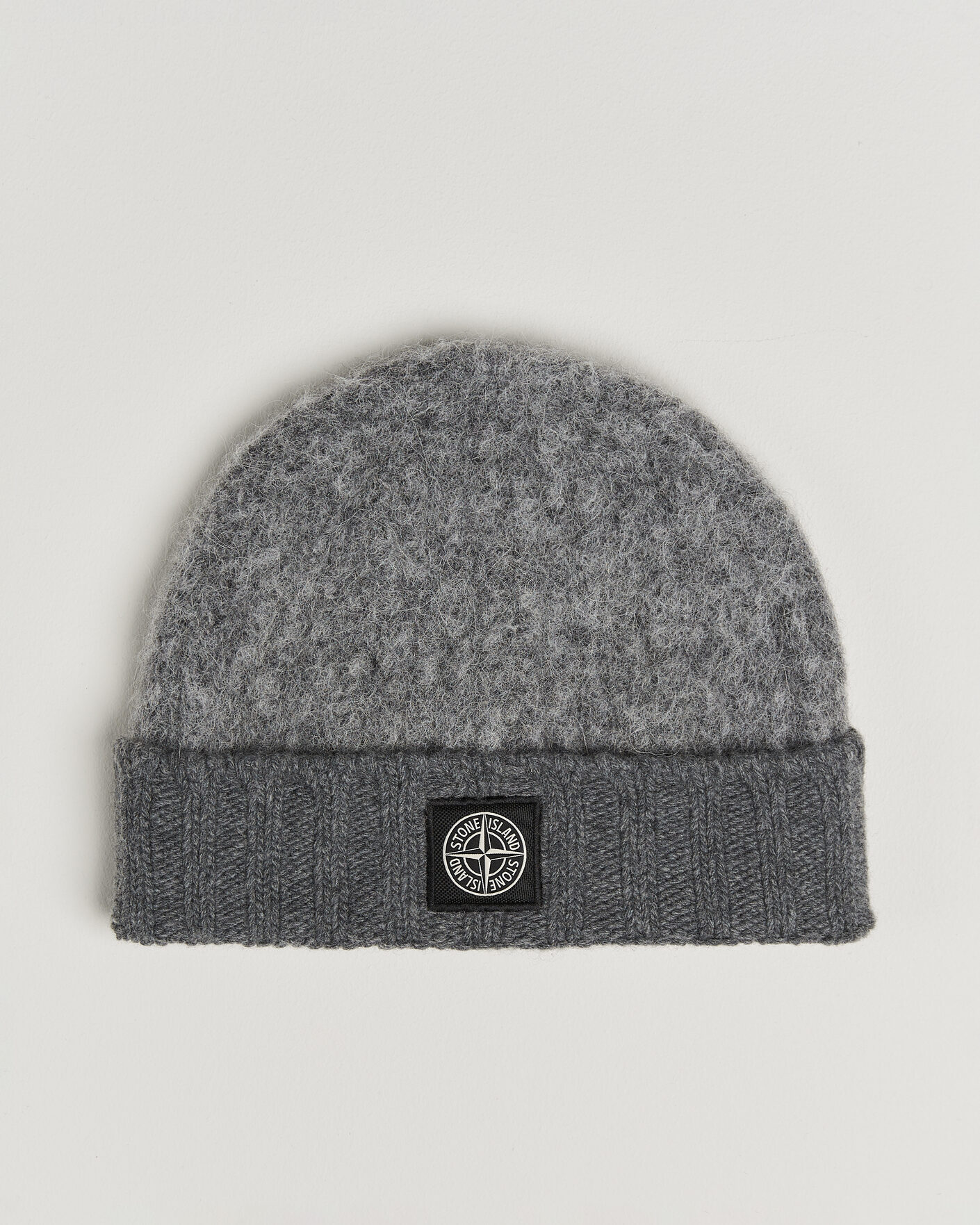 Hombres | Gorros | Stone Island | Ribbed Baby Alpaca Blend Hat Grey Melange
