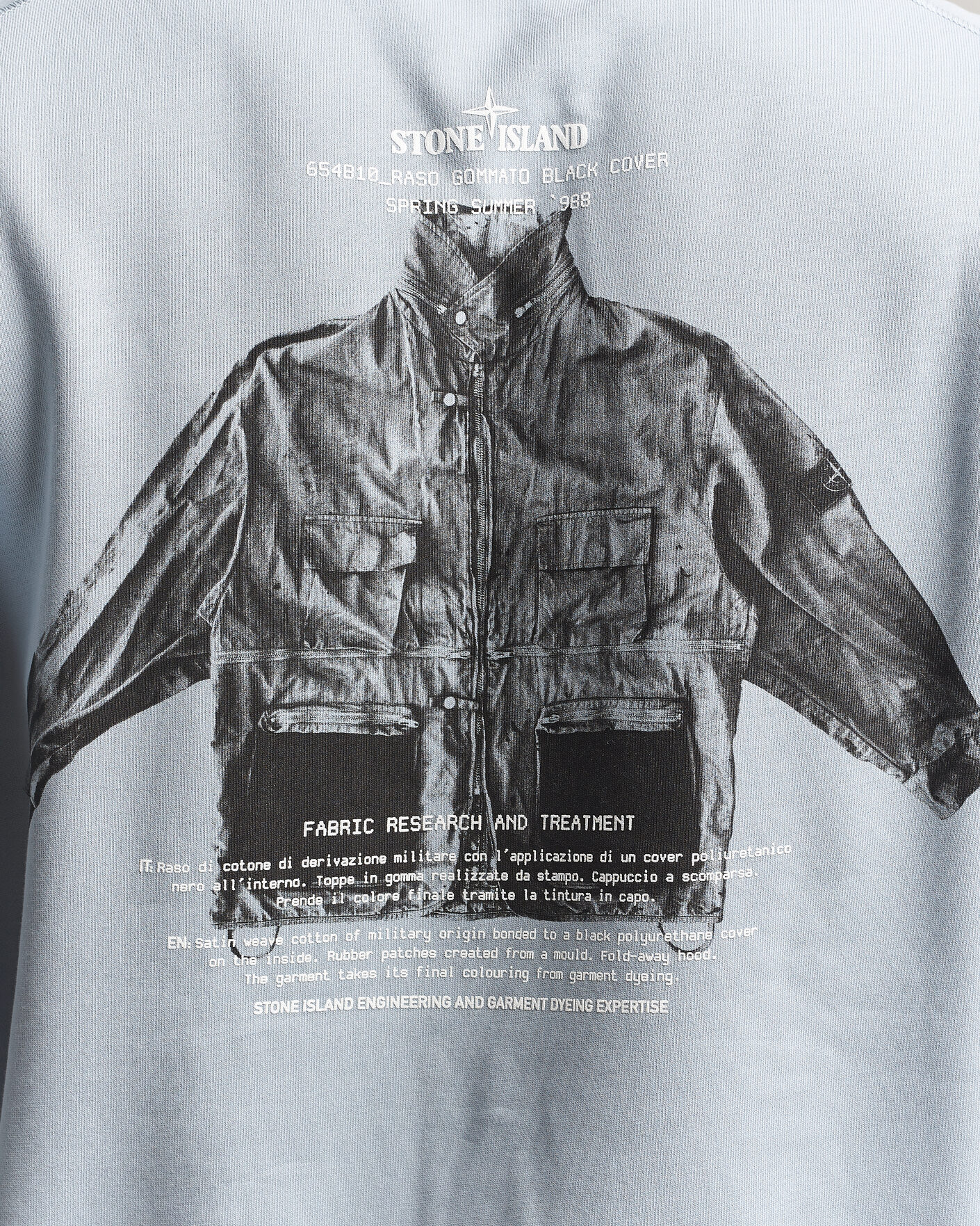 Hombres | Jerséis y prendas de punto | Stone Island | Cotton Fleece Archivio Print Sweatshirt Ash Grey