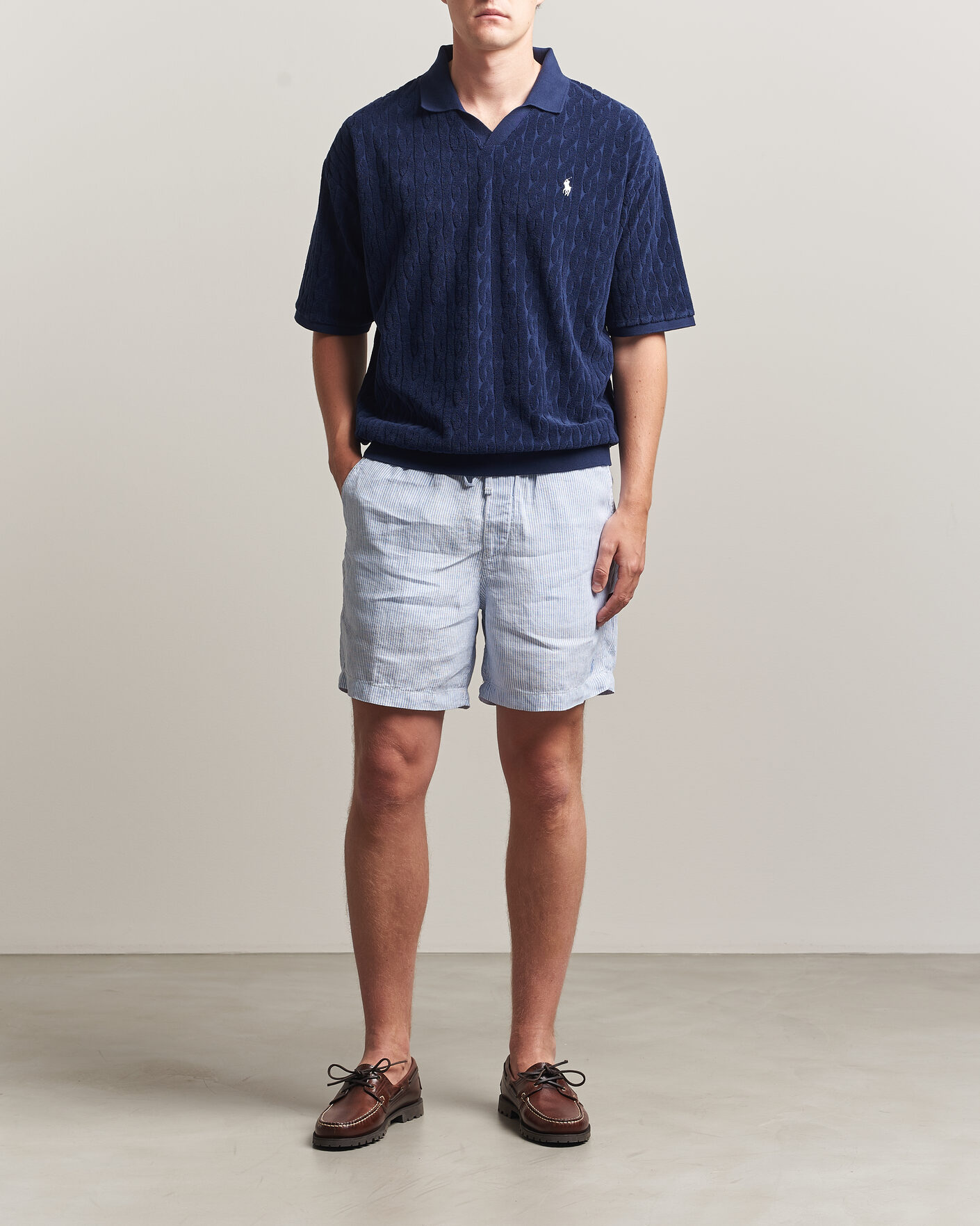 Hombres | Pantalones cortos | Polo Ralph Lauren | Woven Linen Shorts Blue/White
