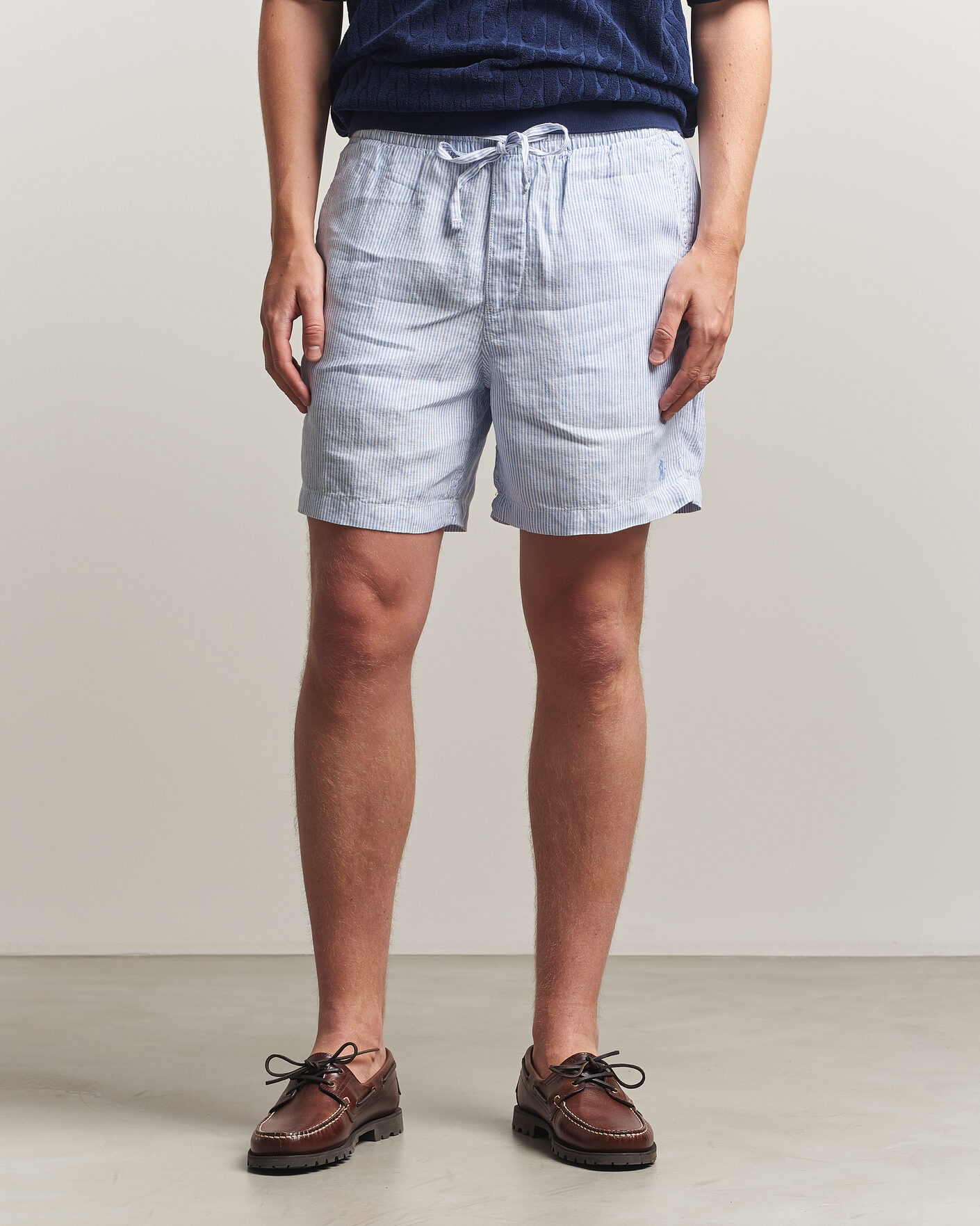 Hombres | Pantalones cortos | Polo Ralph Lauren | Woven Linen Shorts Blue/White