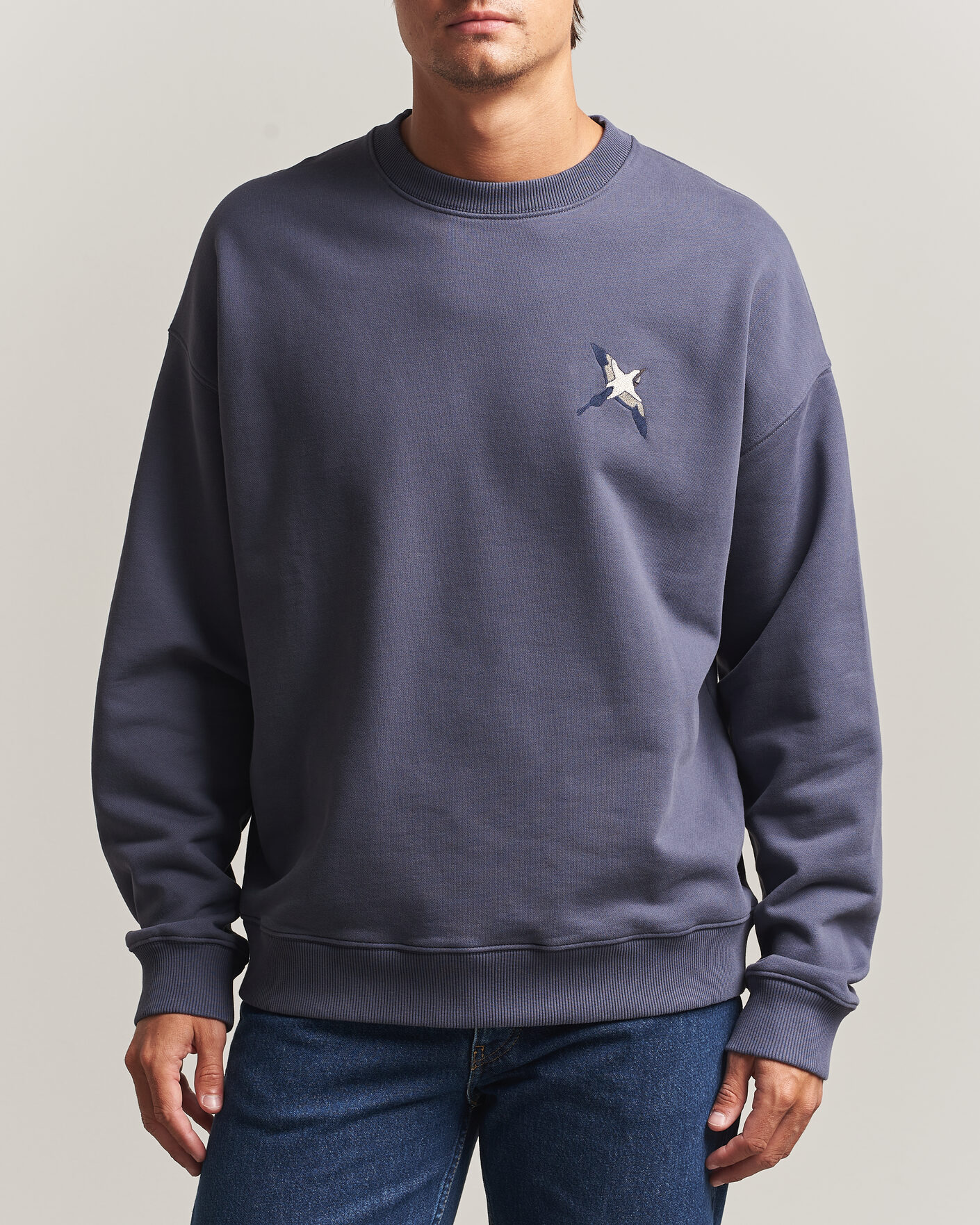 Hombres | Jerséis y prendas de punto | Axel Arigato | Micro Bee Bird Sweatshirt Smoke Grey