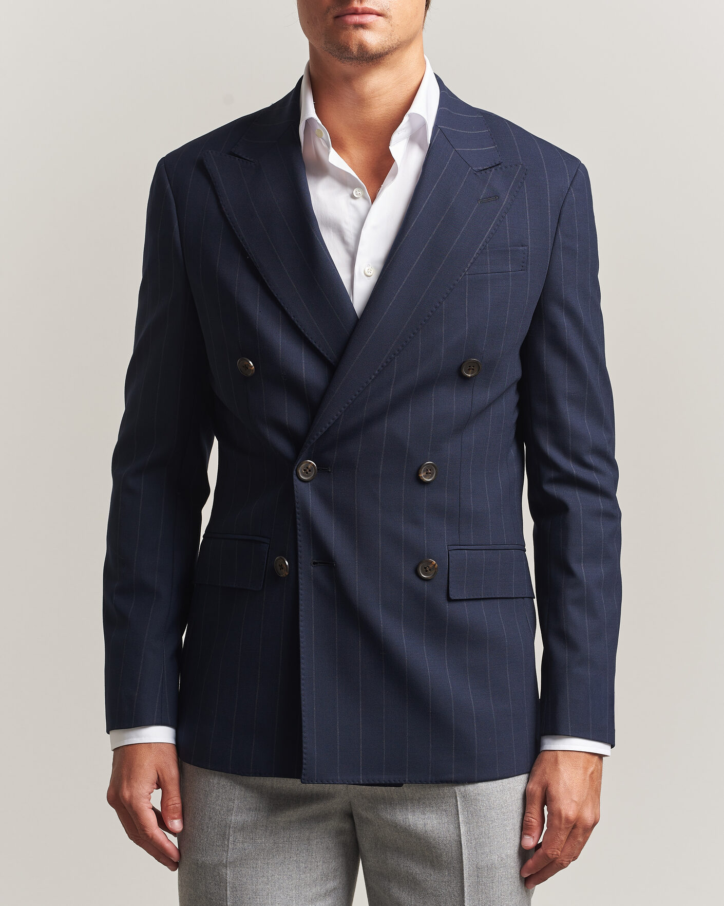 Hombres | Blazers | Polo Ralph Lauren | Double Breasted Rope Stripe Sportcoat Navy/Grey