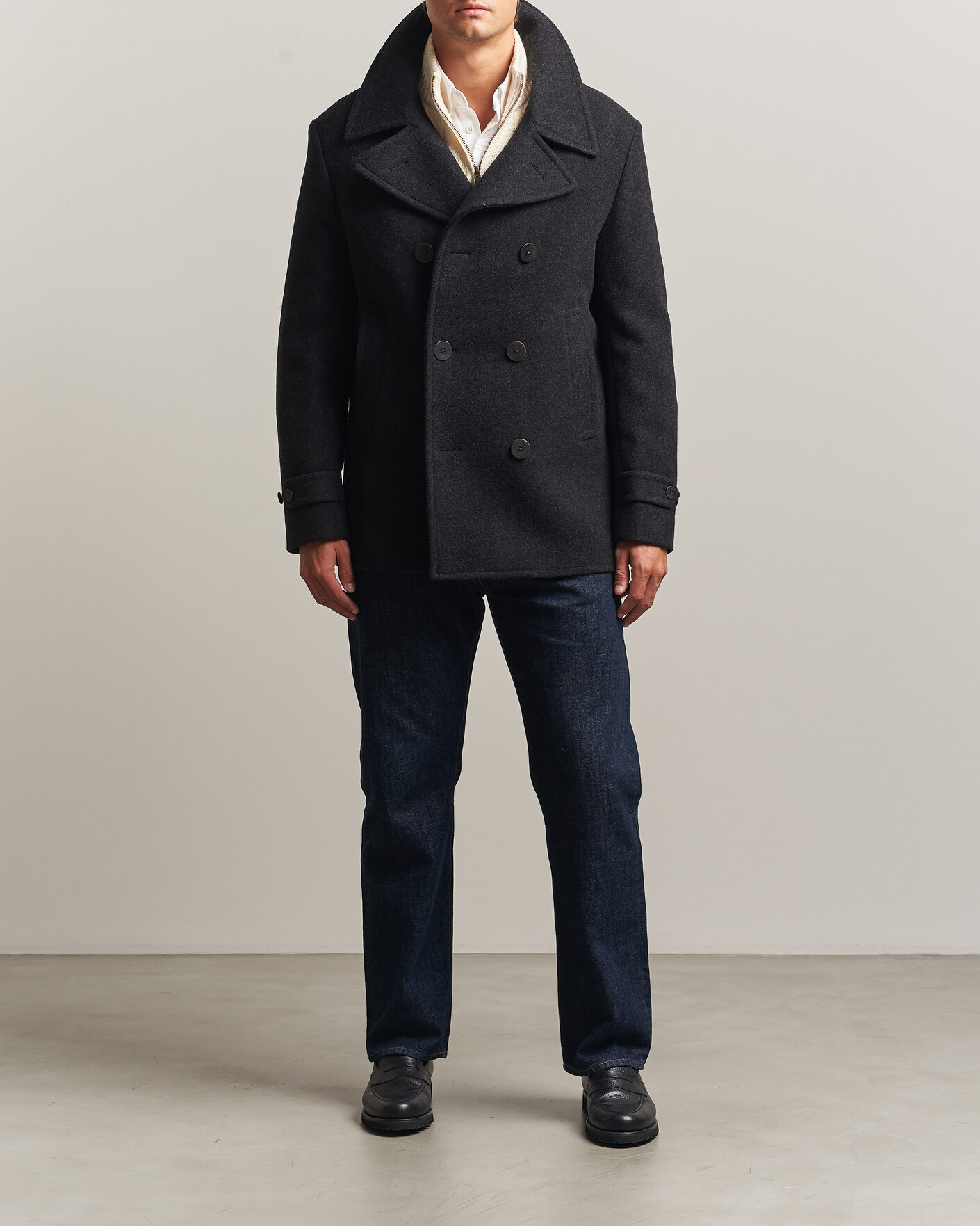 Hombres | Abrigos y chaquetas | Polo Ralph Lauren | Lightweight Melton Peacoat Charcoal