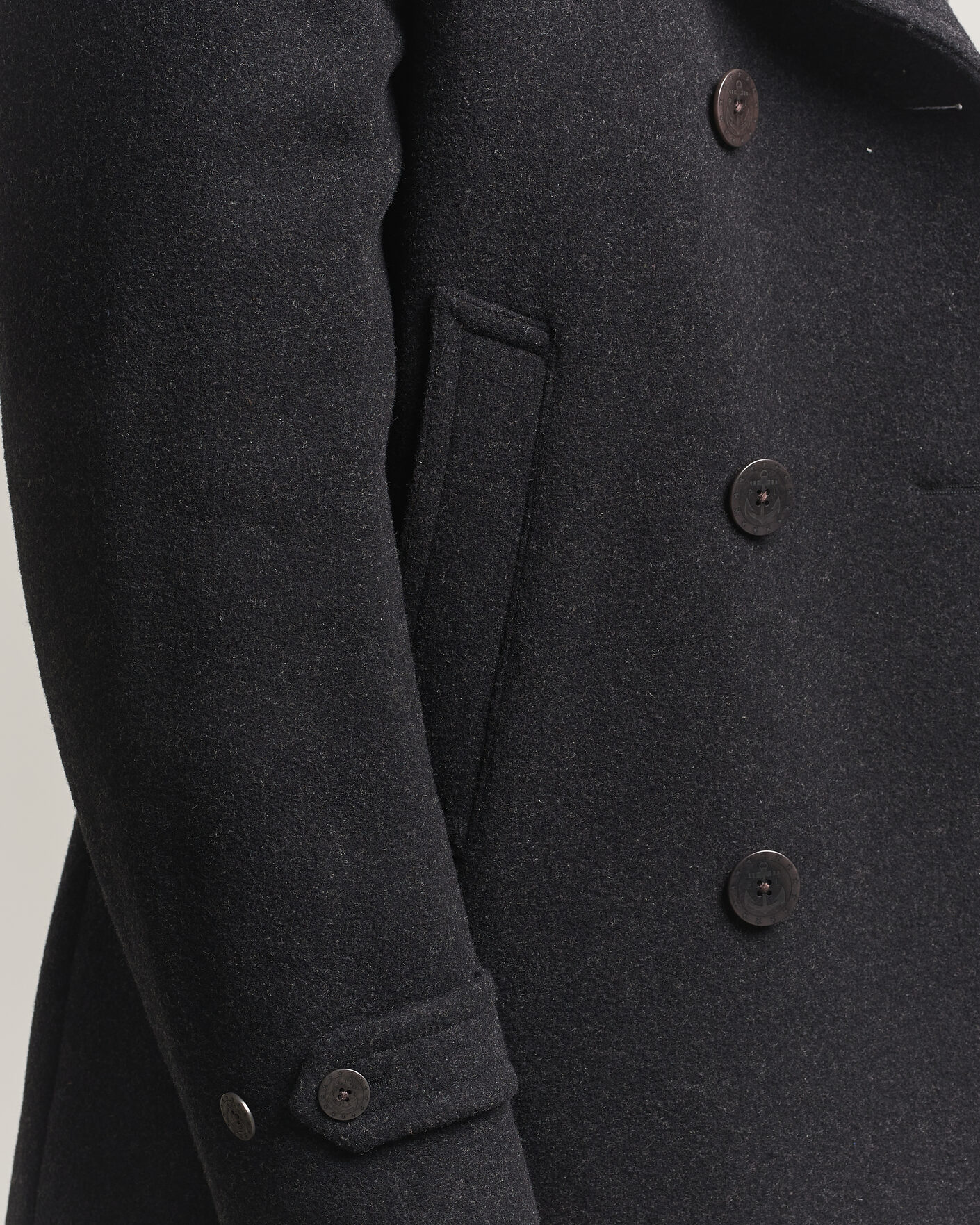 Hombres | Abrigos y chaquetas | Polo Ralph Lauren | Lightweight Melton Peacoat Charcoal