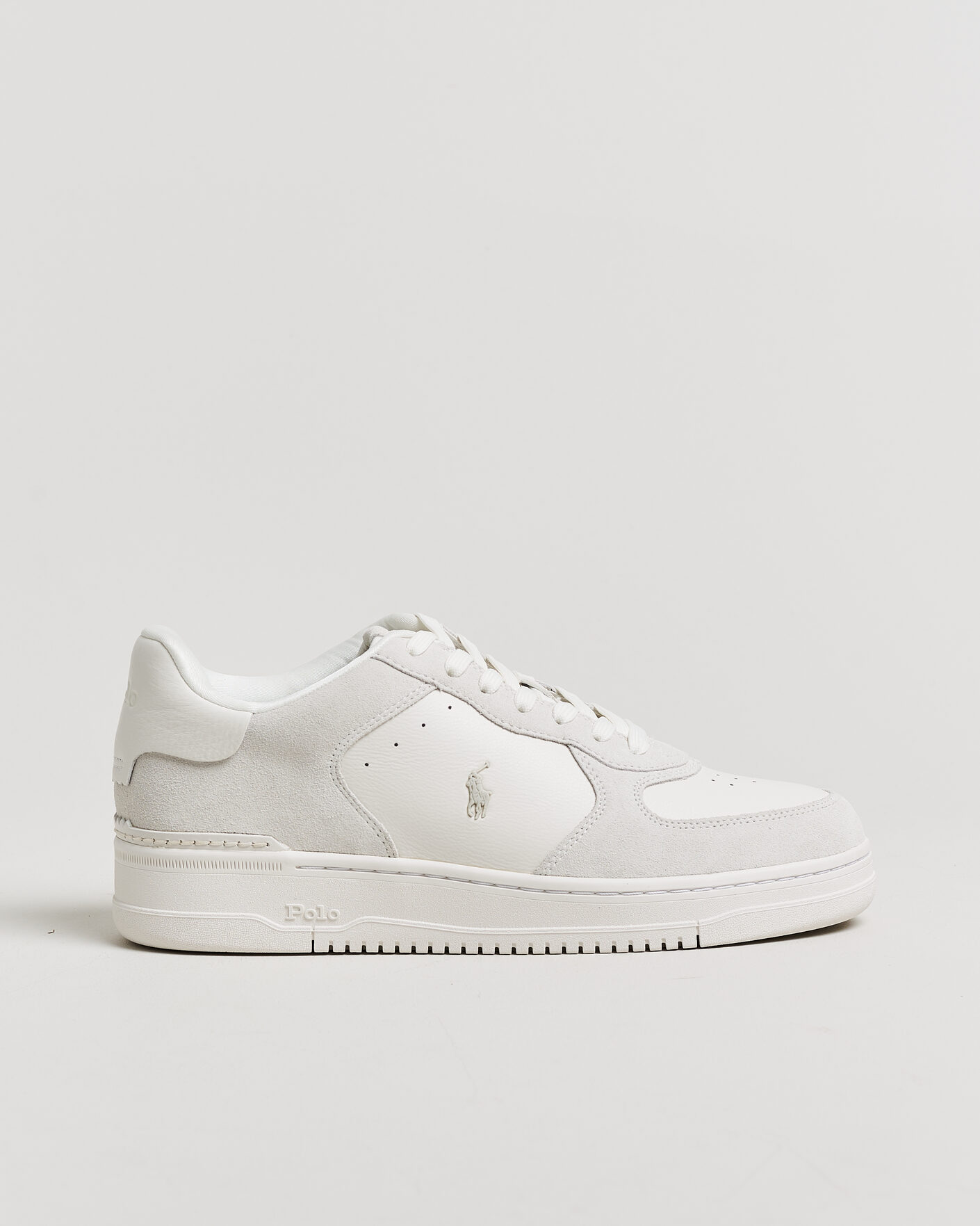 Hombres | Zapatillas | Polo Ralph Lauren | Masters Court Suede/Leather Sneakers Deckwash White
