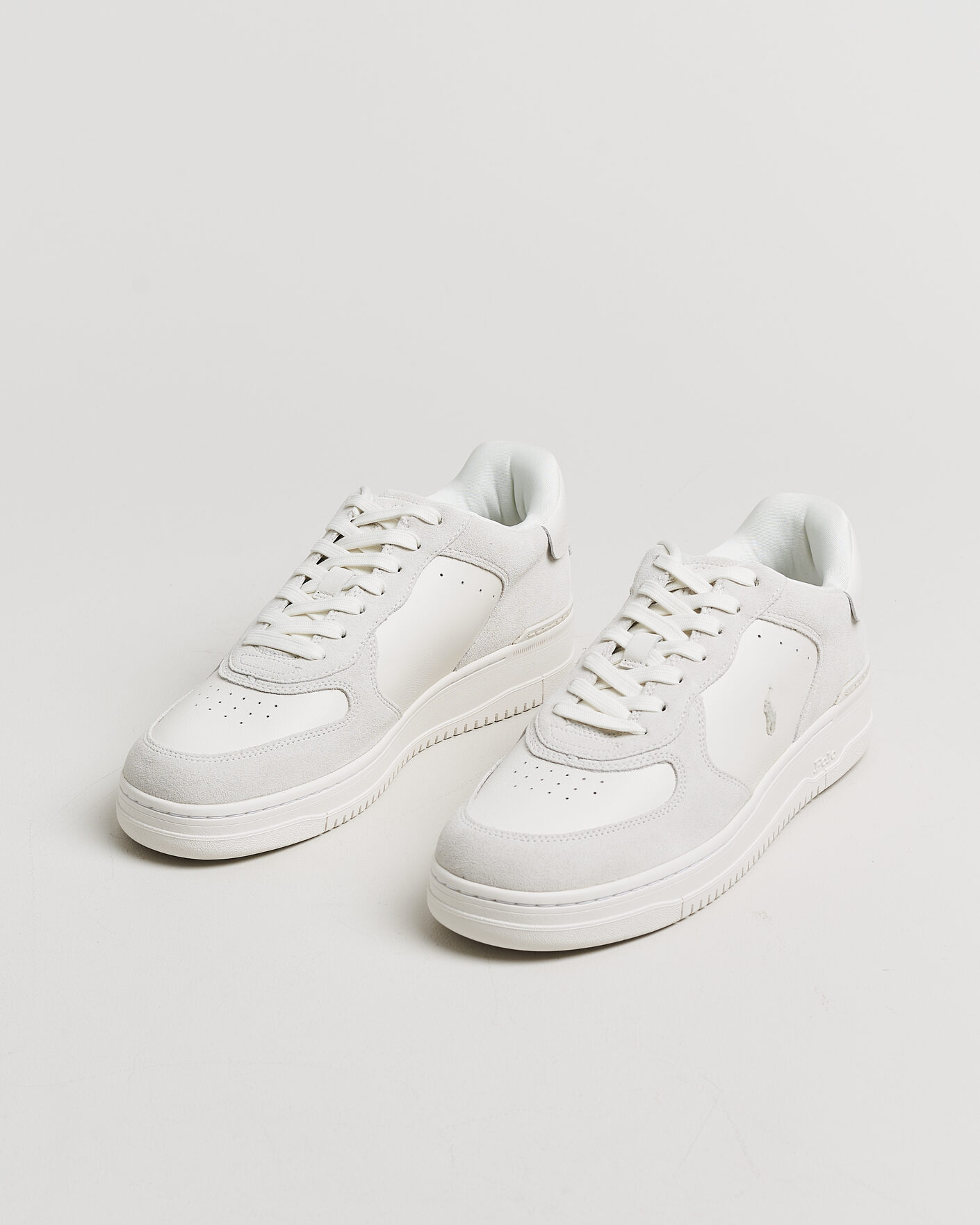 Hombres | Zapatillas | Polo Ralph Lauren | Masters Court Suede/Leather Sneakers Deckwash White