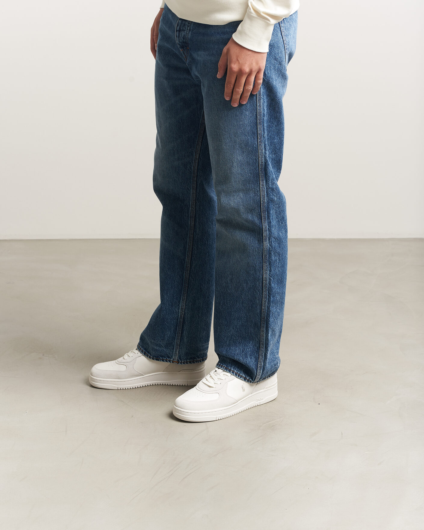 Hombres | Zapatillas | Polo Ralph Lauren | Masters Court Suede/Leather Sneakers Deckwash White