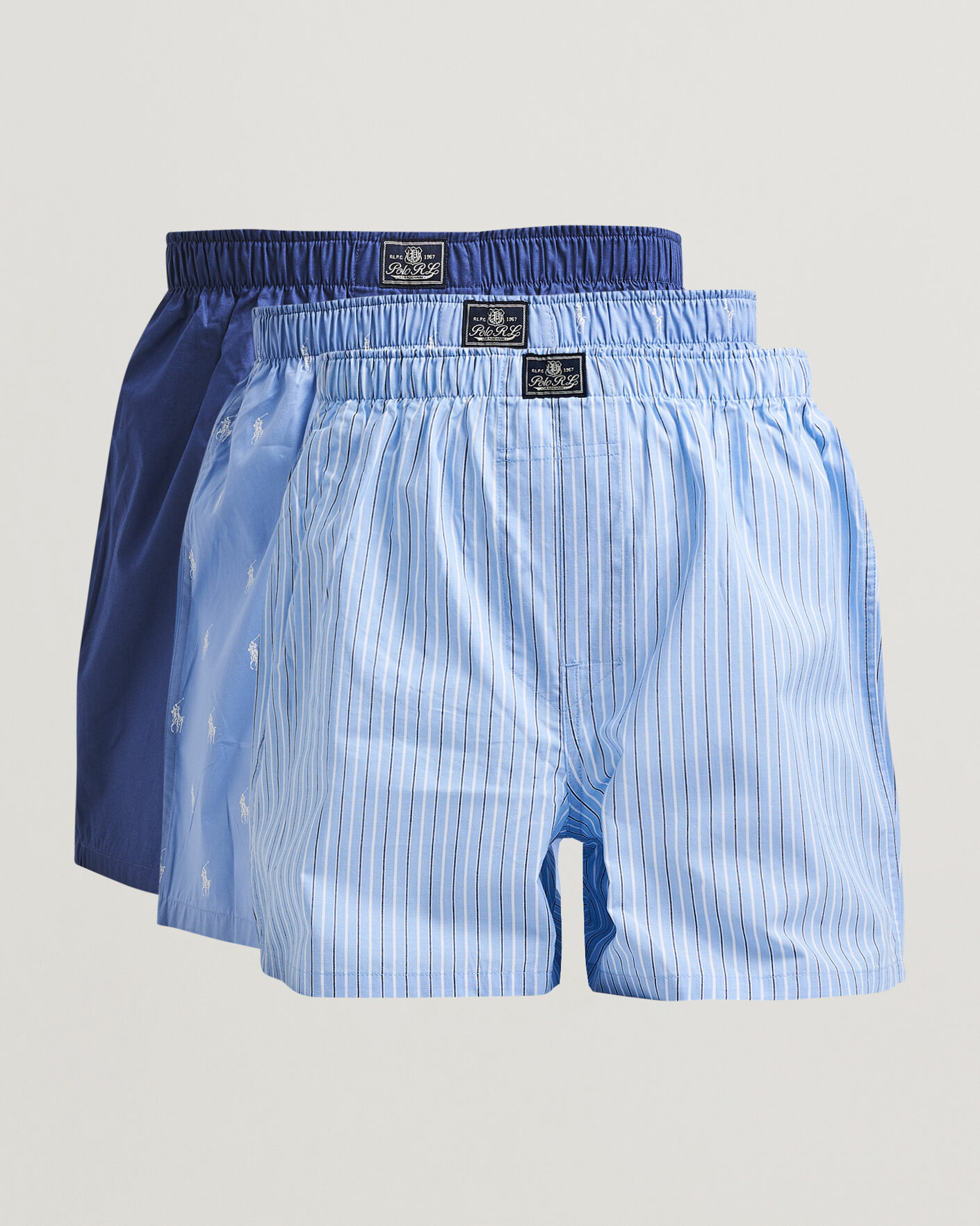 Hombres | Ropa interior y calcetines | Polo Ralph Lauren | 3-Pack Woven Boxer Blue/White