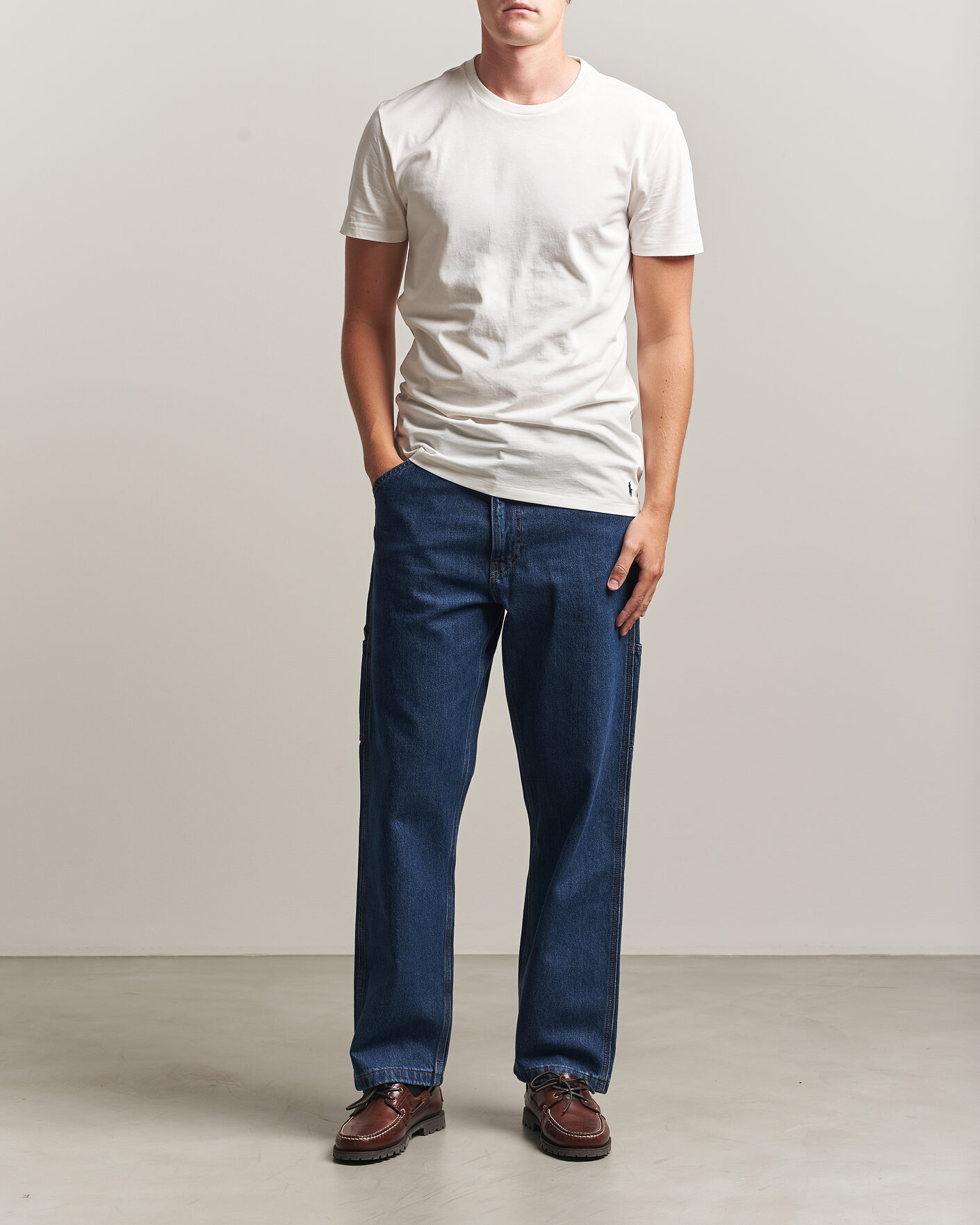 Hombres | Camisetas | Polo Ralph Lauren | 3-Pack Crew Neck T-Shirt White/Blue/Light Blue
