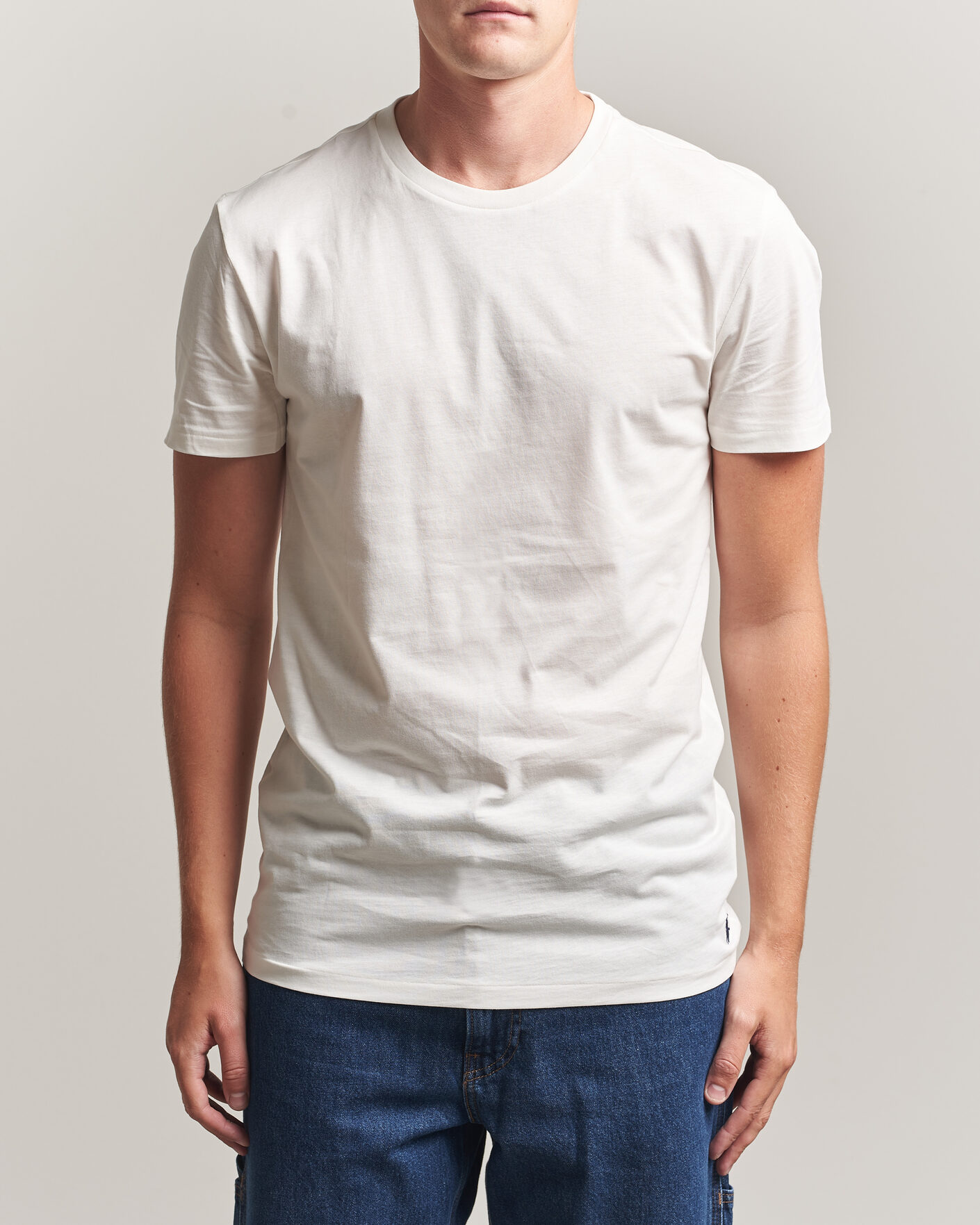 Hombres | Camisetas | Polo Ralph Lauren | 3-Pack Crew Neck T-Shirt White/Blue/Light Blue
