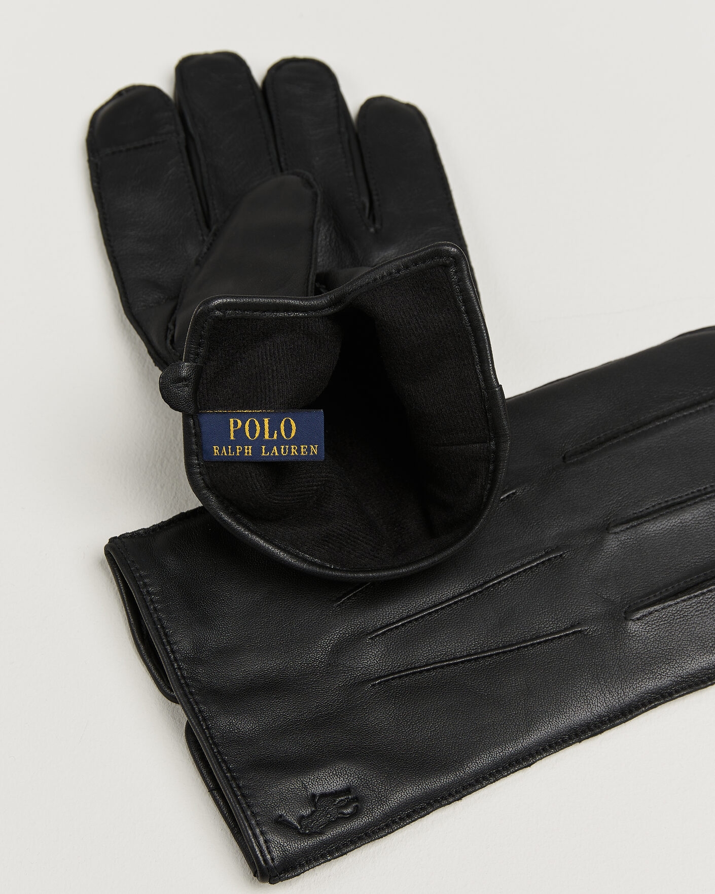 Hombres | Guantes | Polo Ralph Lauren | Water-Repellent Leather Gloves Black