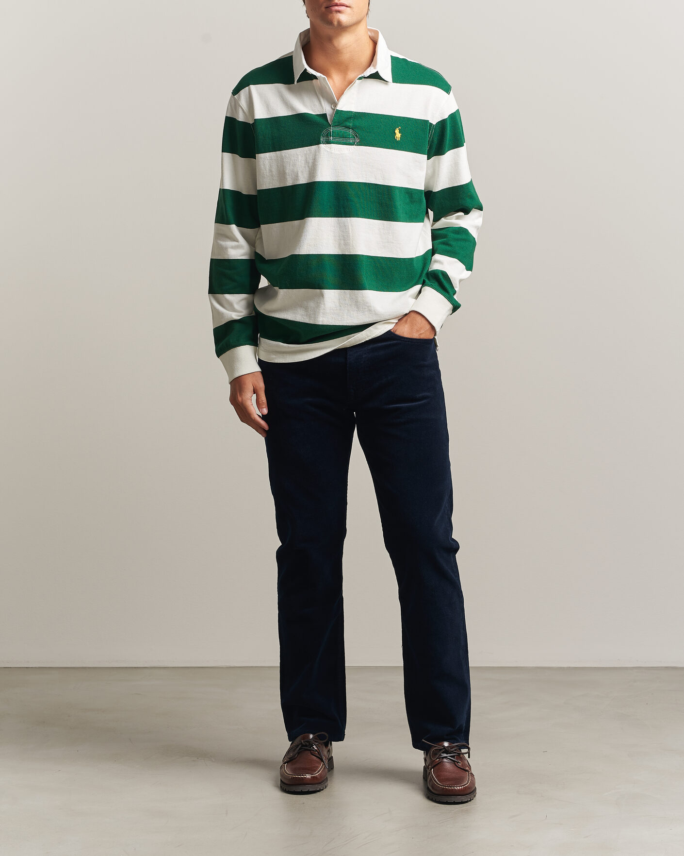 Hombres | Pantalones | Polo Ralph Lauren | Stretch Corduroy Straight Fit Pants Aviator Navy