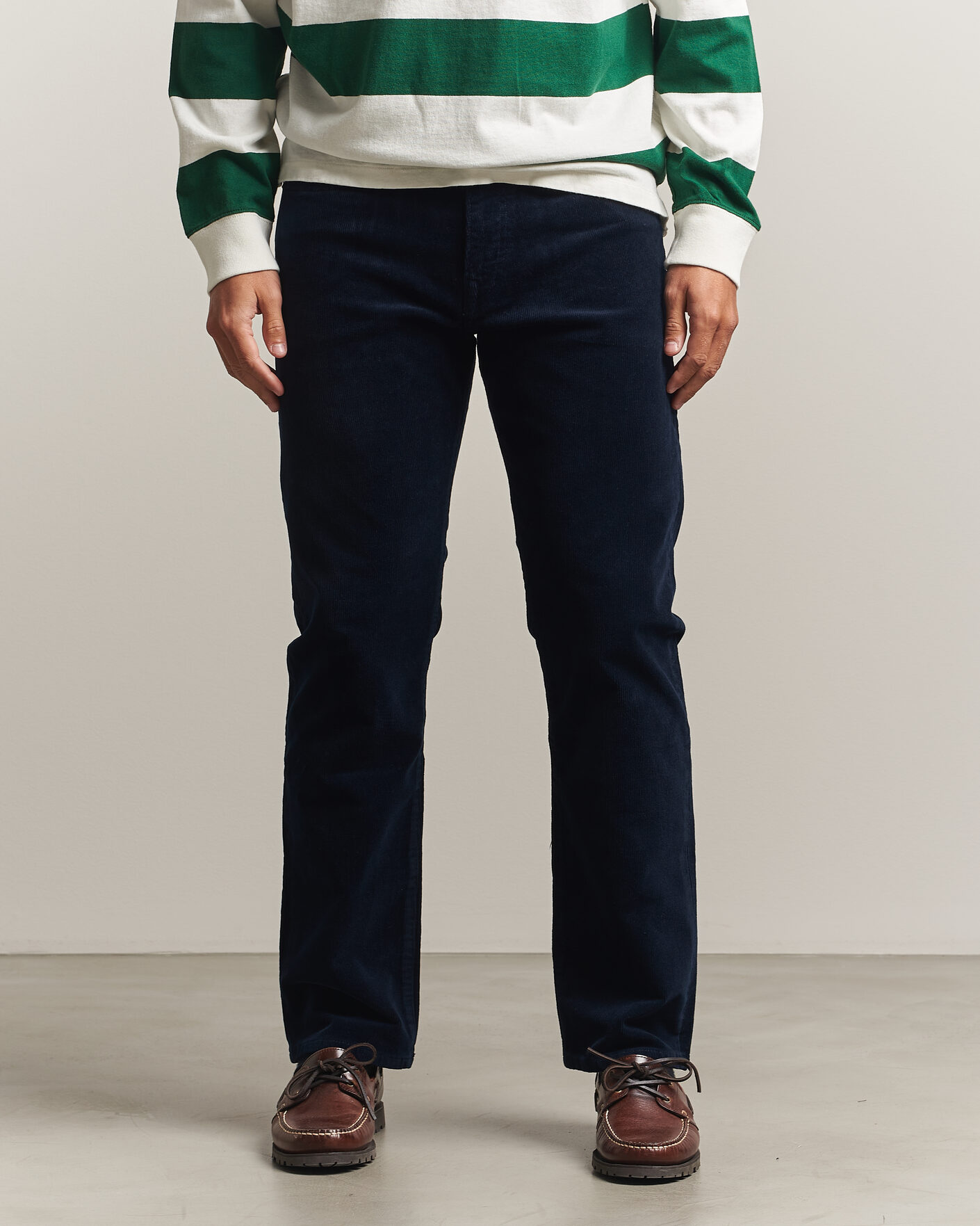 Hombres | Pantalones | Polo Ralph Lauren | Stretch Corduroy Straight Fit Pants Aviator Navy