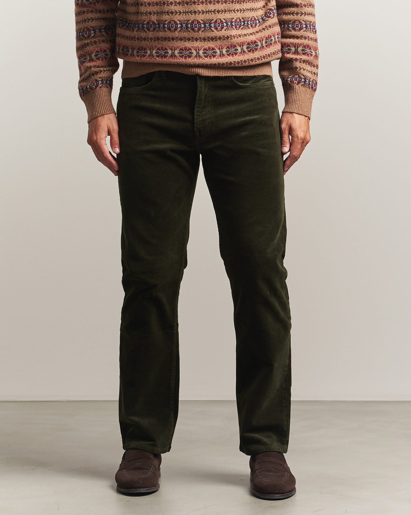 Hombres | Pantalones | Polo Ralph Lauren | Stretch Corduroy Straight Fit Pants Estate Olive