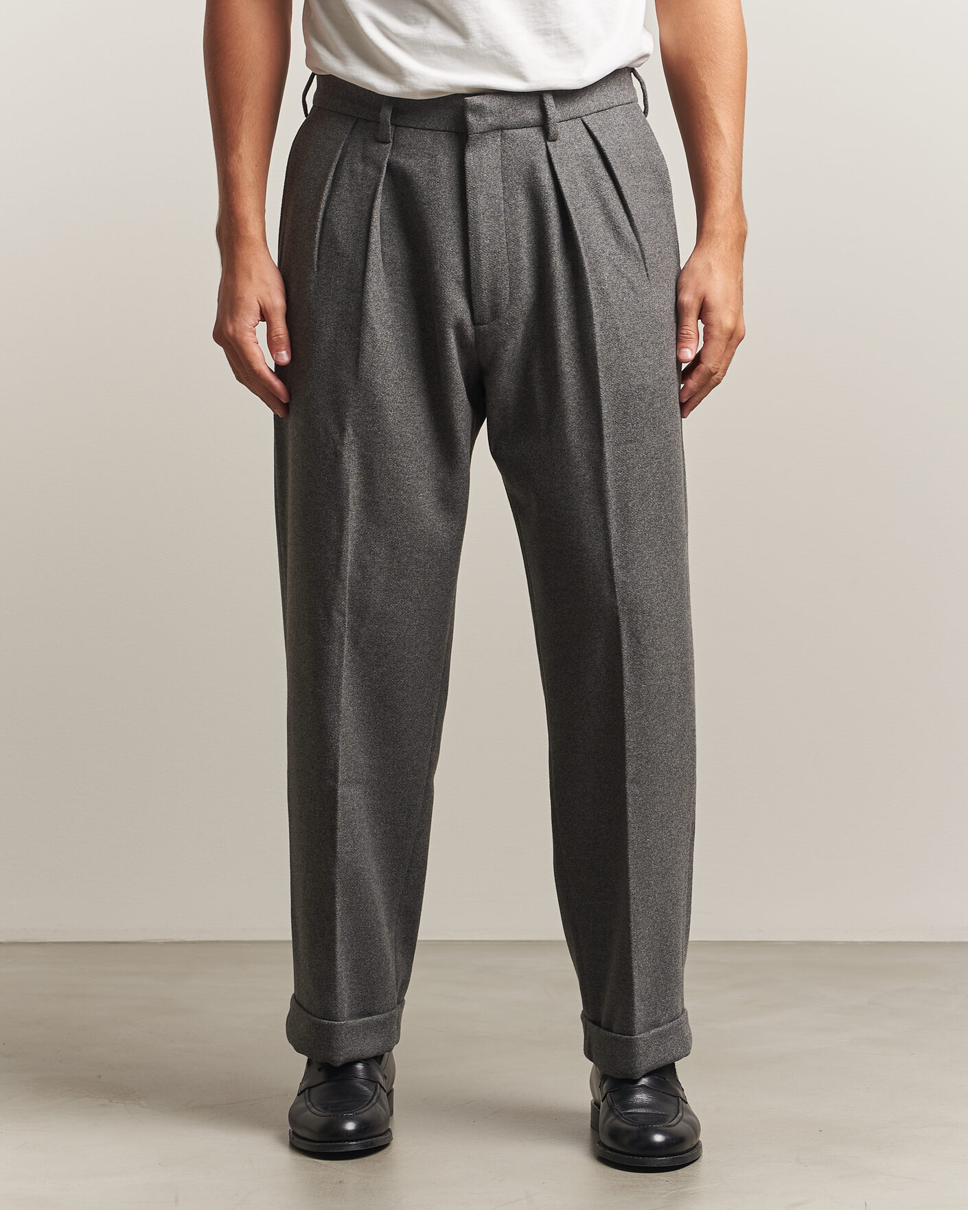 Hombres | Pantalones | Polo Ralph Lauren | Flanell Blend Straight Fit Pants Medium Grey