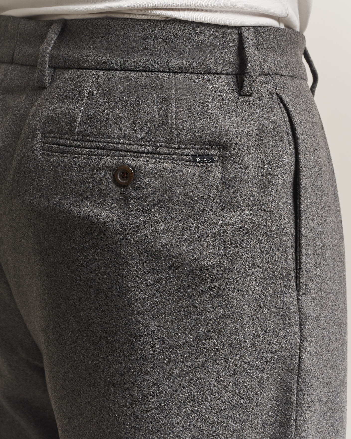 Hombres | Pantalones | Polo Ralph Lauren | Flanell Blend Straight Fit Pants Medium Grey