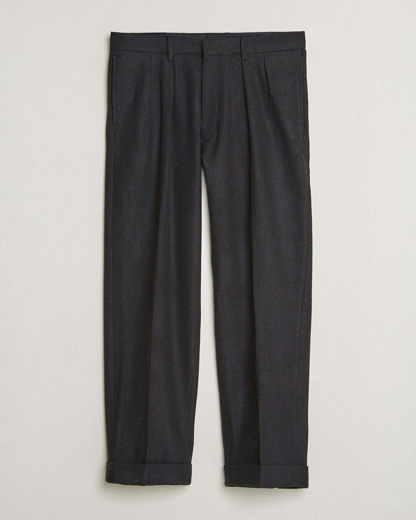 Hombres | Pantalones | Polo Ralph Lauren | Flanell Blend Straight Fit Pants Dark Grey