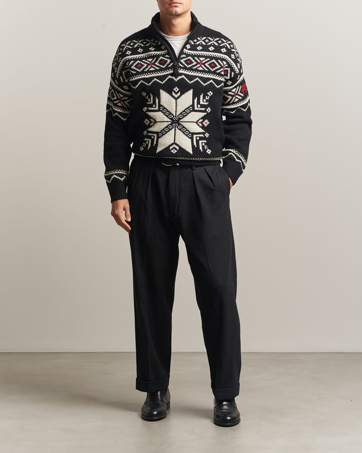 Hombres | Pantalones | Polo Ralph Lauren | Flanell Blend Straight Fit Pants Dark Grey