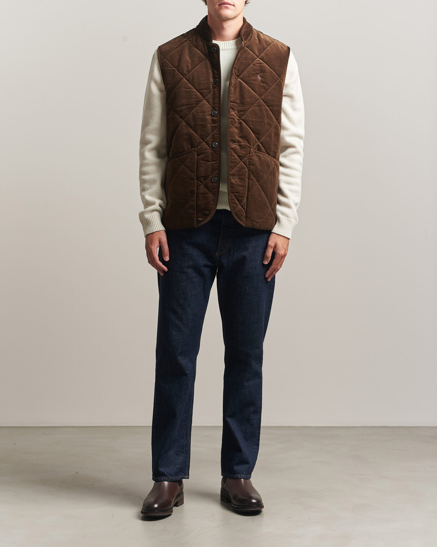 Hombres | Chalecos | Polo Ralph Lauren | Quilted Corduroy Vest Cooper Brown