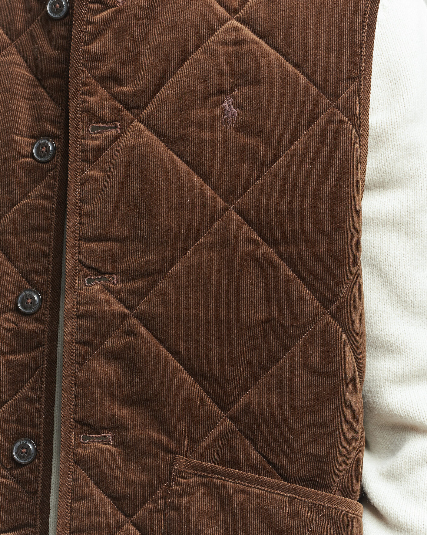 Hombres | Chalecos | Polo Ralph Lauren | Quilted Corduroy Vest Cooper Brown