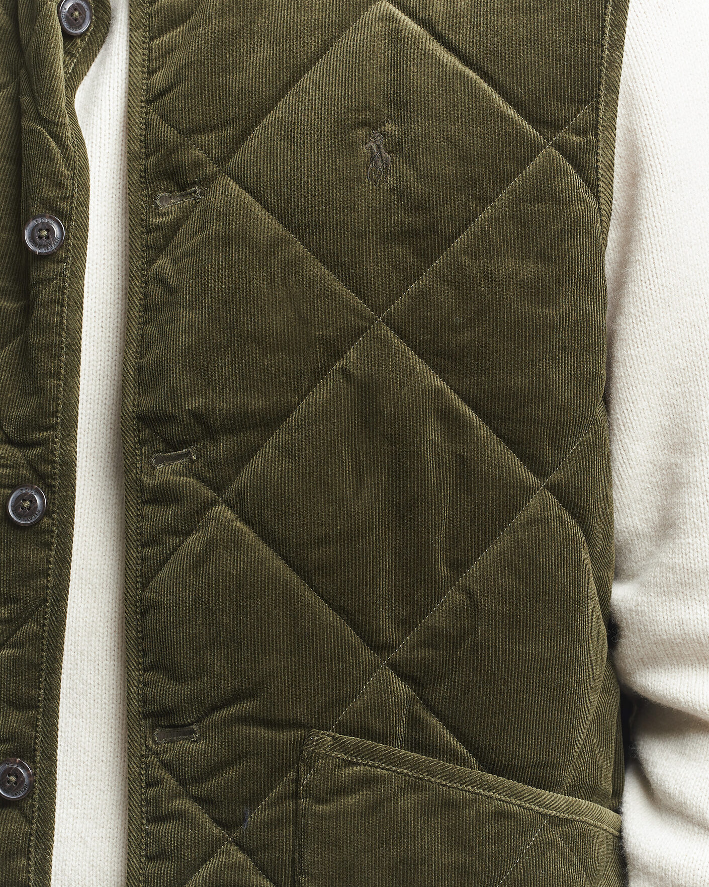 Hombres | Chalecos | Polo Ralph Lauren | Quilted Corduroy Vest Company Olive