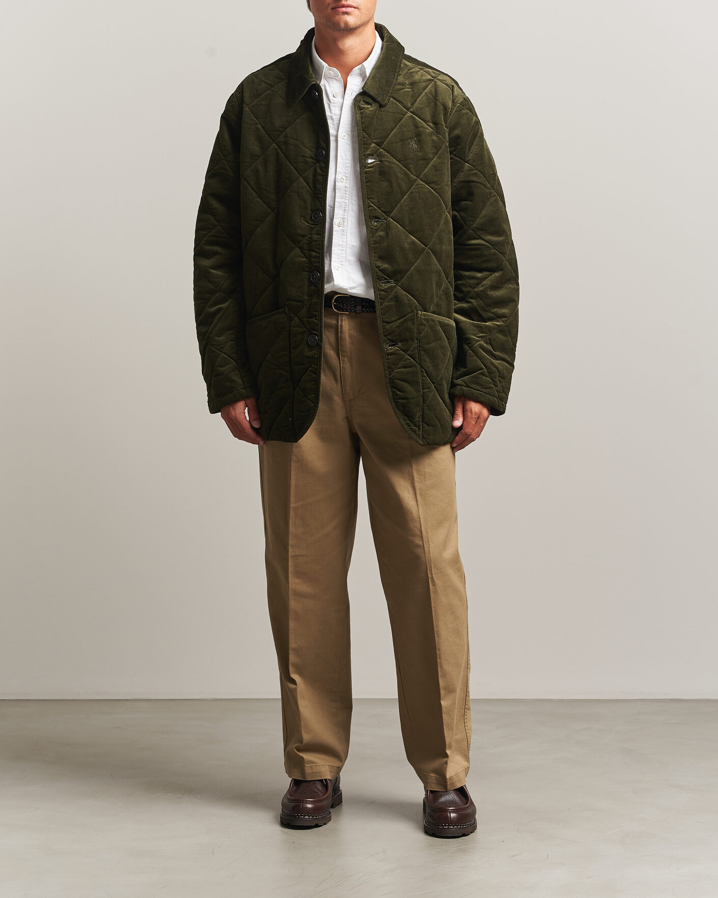 Hombres | Abrigos y chaquetas | Polo Ralph Lauren | Quilted Corduroy Car Coat Company Olive