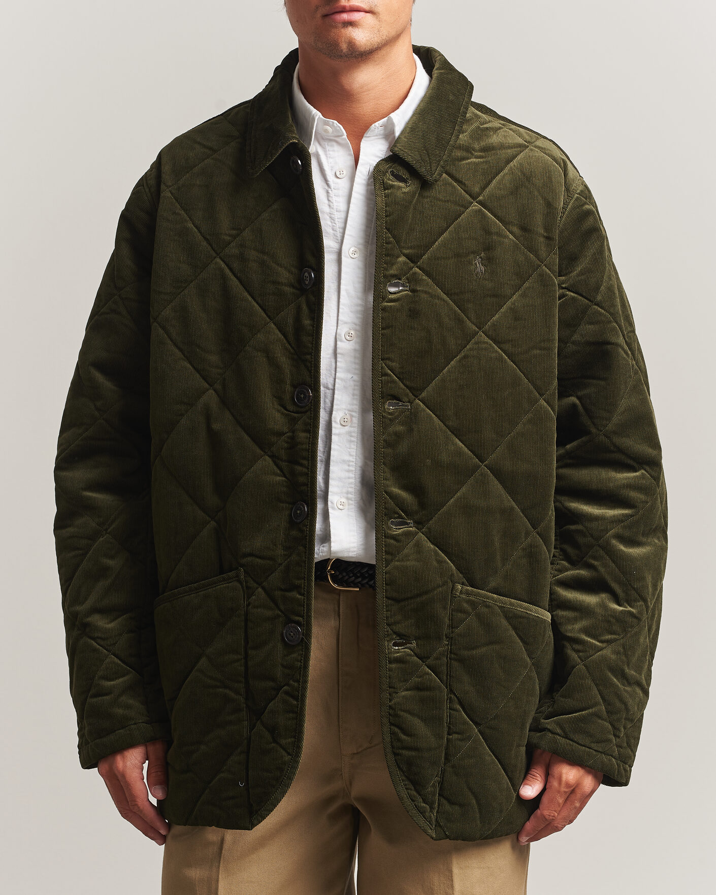 Hombres | Abrigos y chaquetas | Polo Ralph Lauren | Quilted Corduroy Car Coat Company Olive