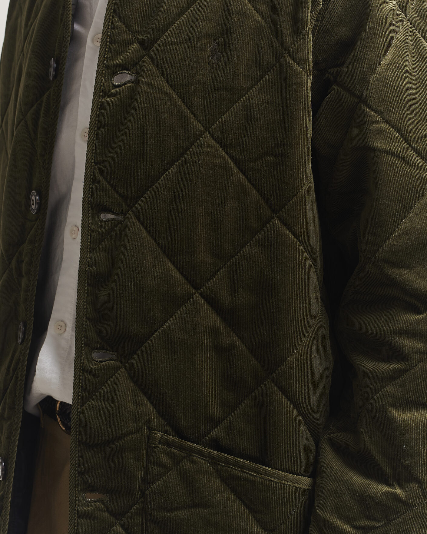 Hombres | Abrigos y chaquetas | Polo Ralph Lauren | Quilted Corduroy Car Coat Company Olive