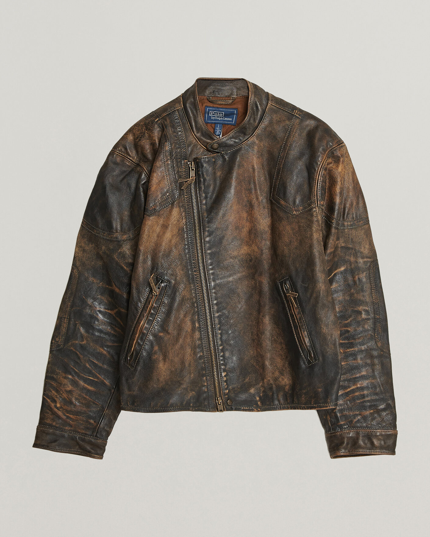 Hombres | Abrigos y chaquetas | Polo Ralph Lauren | Leather Bomber Jacket Brown/Black Amber