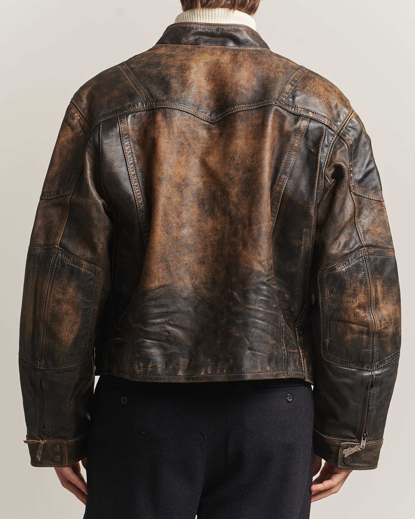 Hombres | Abrigos y chaquetas | Polo Ralph Lauren | Leather Bomber Jacket Brown/Black Amber