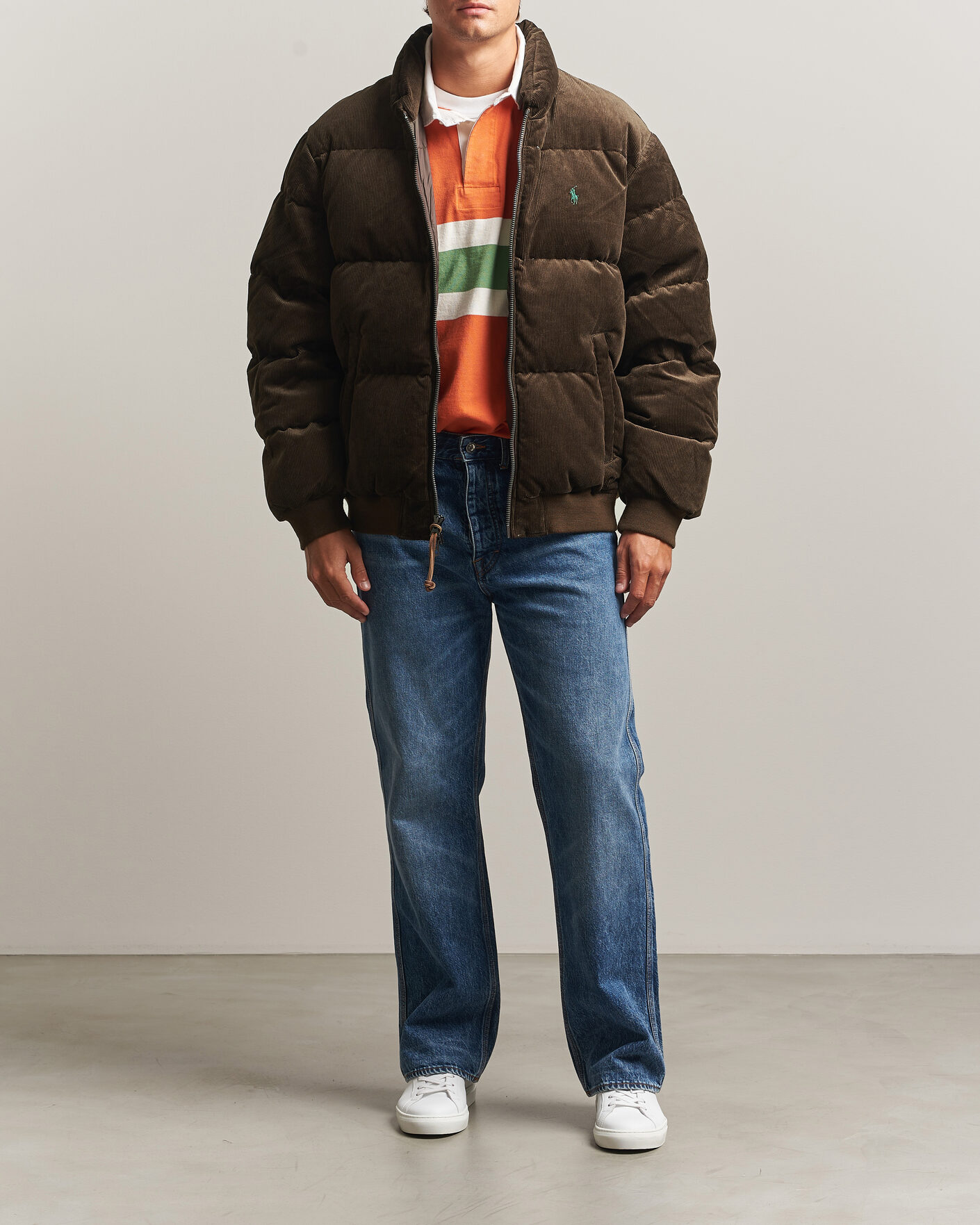 Hombres | Abrigos y chaquetas | Polo Ralph Lauren | Corduroy Puffer Jacket Dark Beech