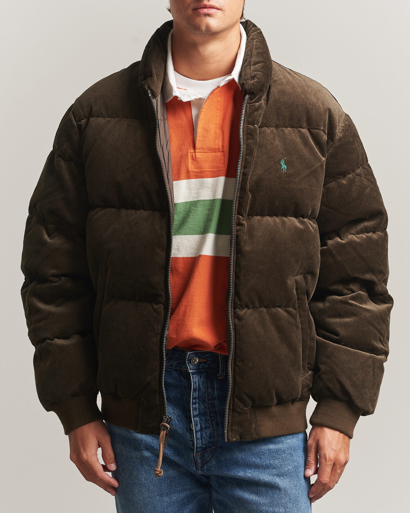 Hombres | Abrigos y chaquetas | Polo Ralph Lauren | Corduroy Puffer Jacket Dark Beech