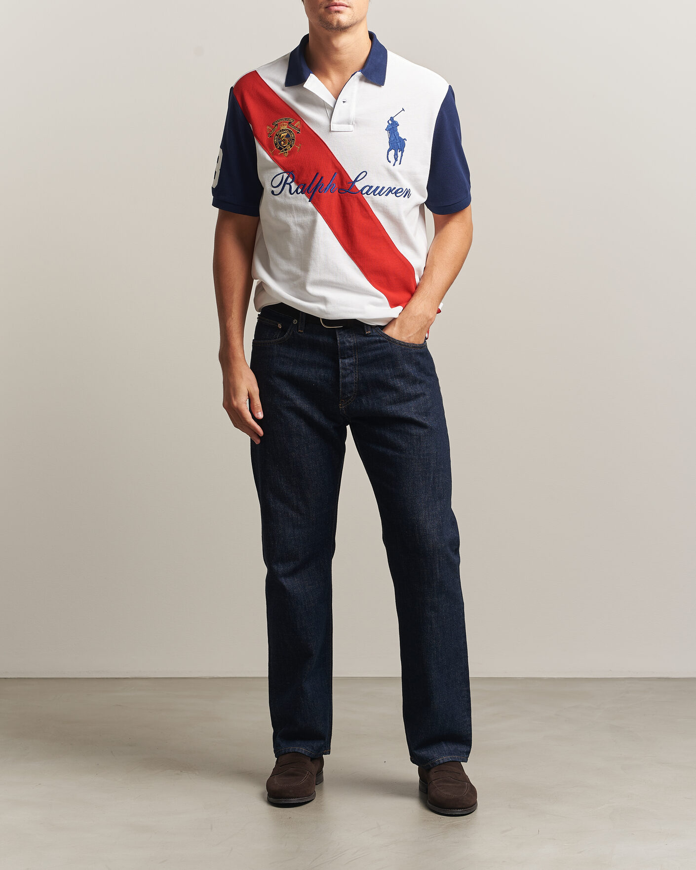 Hombres | Polos | Polo Ralph Lauren | Classic Fit Diagonal Stripe Polo White