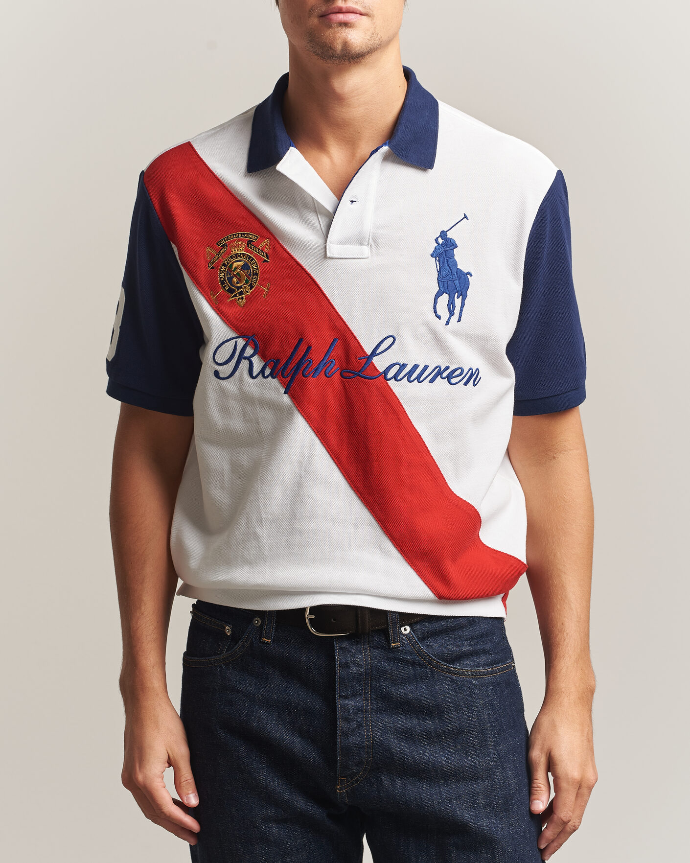 Hombres | Polos | Polo Ralph Lauren | Classic Fit Diagonal Stripe Polo White