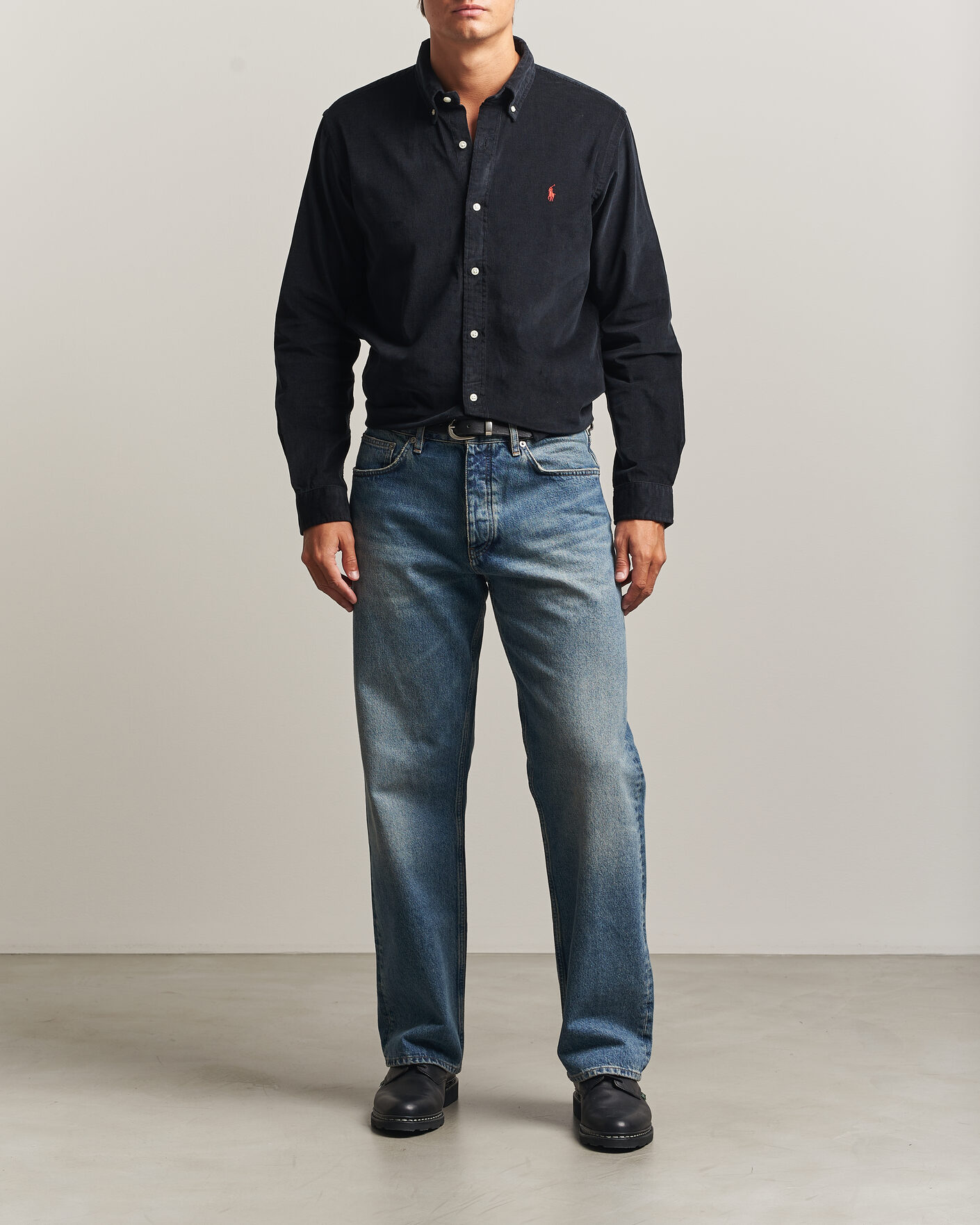 Hombres | Camisas | Polo Ralph Lauren | Custom Fit BD Corduroy Shirt Polo Black