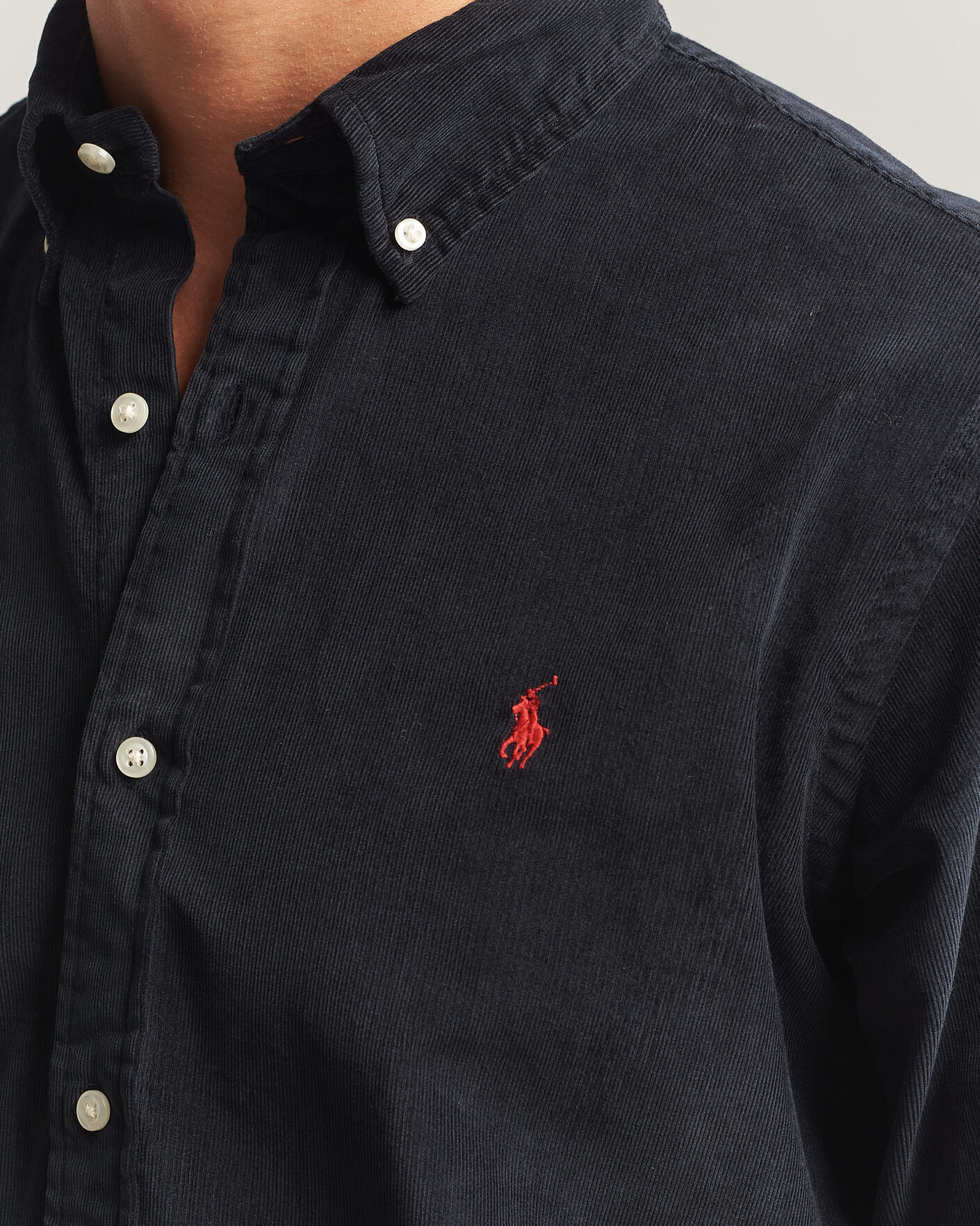 Hombres | Camisas | Polo Ralph Lauren | Custom Fit BD Corduroy Shirt Polo Black