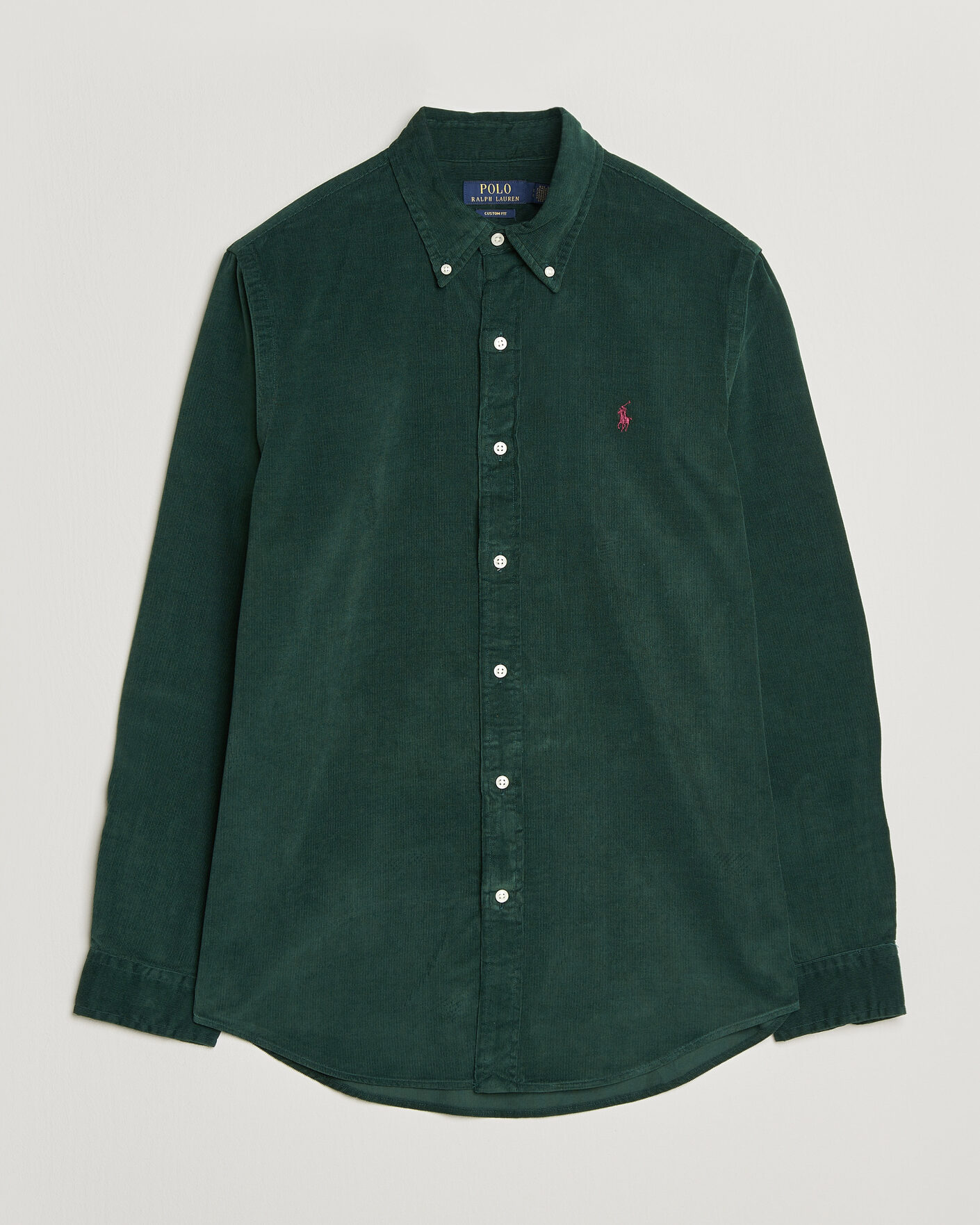 Hombres | Camisas | Polo Ralph Lauren | Custom Fit BD Corduroy Shirt Moss Agate